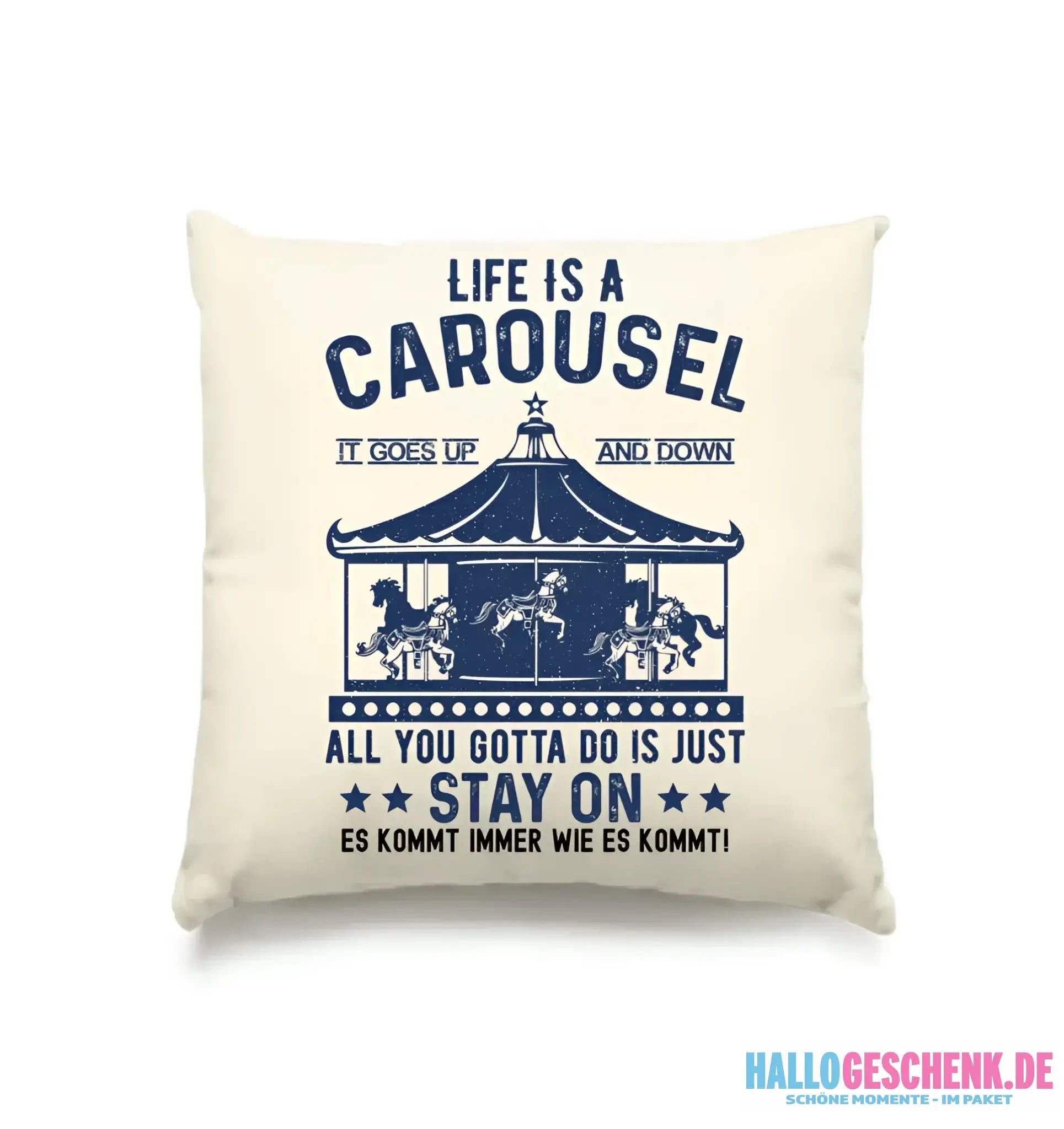 Life is a carousel • Kissen 40x40 cm • Exklusivdesign • personalisiert