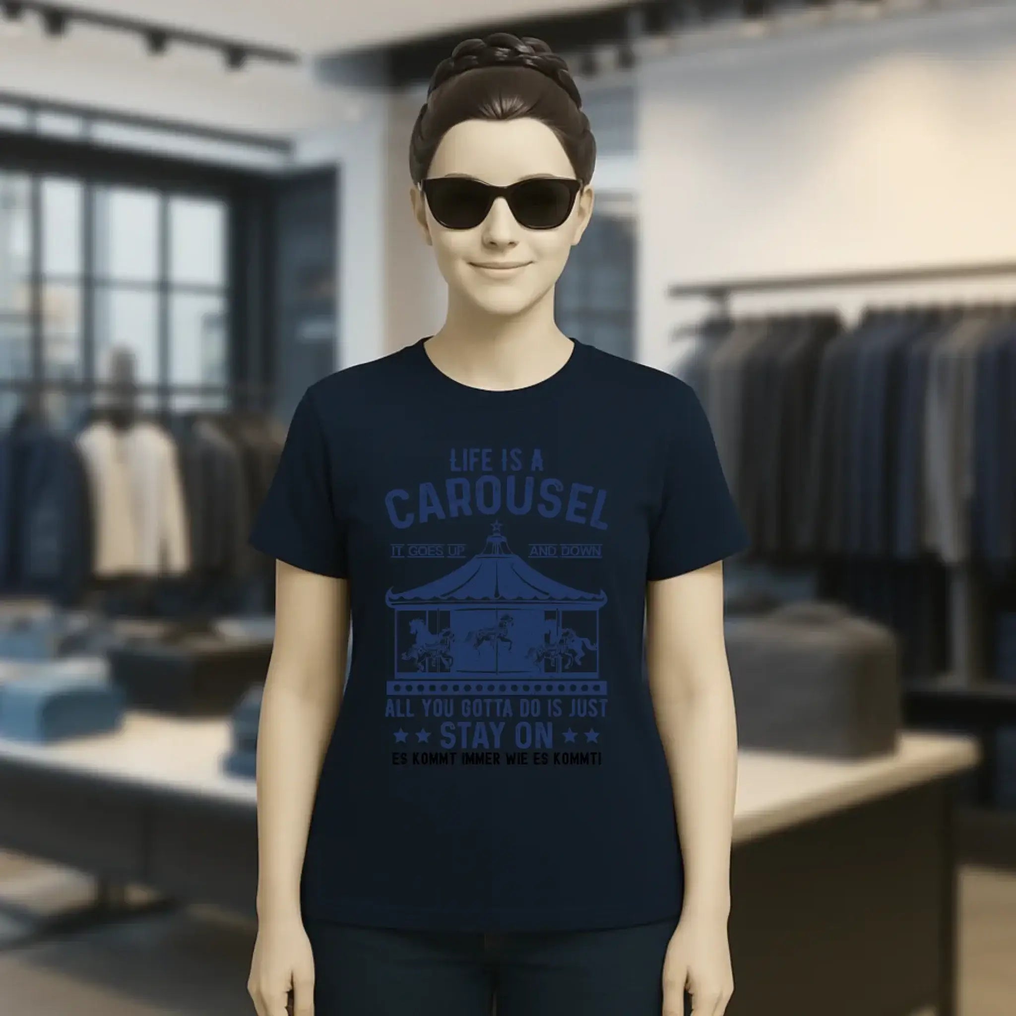 Life is a carousel • Ladies Premium T-Shirt XS-2XL aus Bio-Baumwolle für Damen • Exklusivdesign • personalisiert