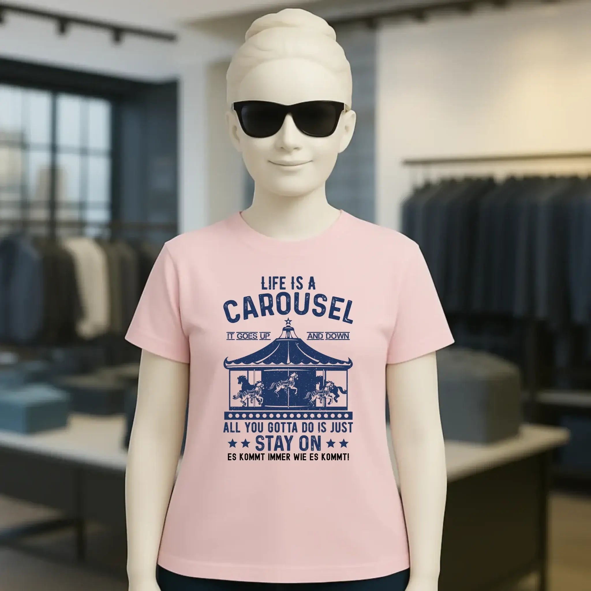 Life is a carousel • Ladies Premium T-Shirt XS-2XL aus Bio-Baumwolle für Damen • Exklusivdesign • personalisiert