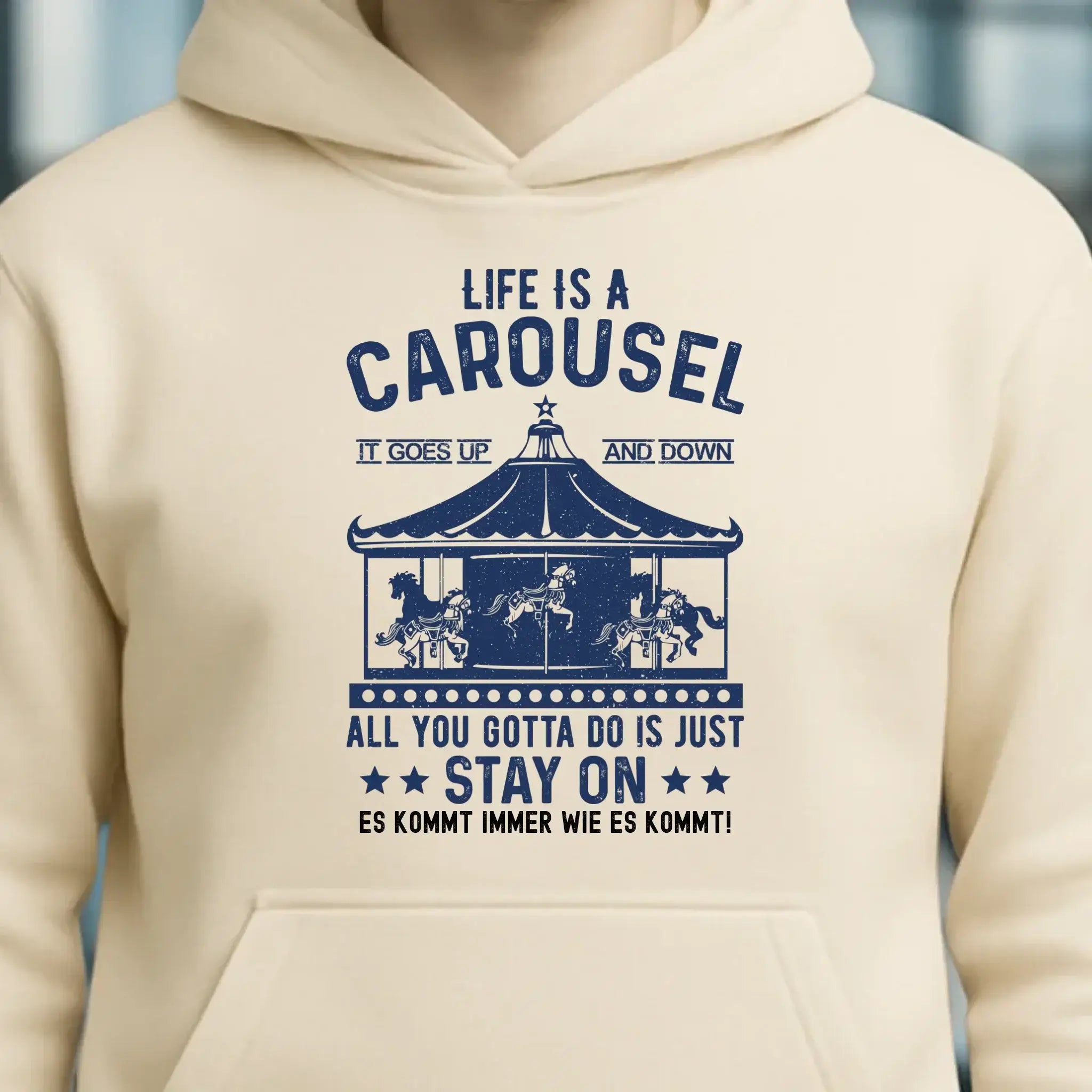 Life is a carousel • Unisex Premium Hoodie XS-5XL aus Bio-Baumwolle für Damen & Herren • Exklusivdesign • personalisiert