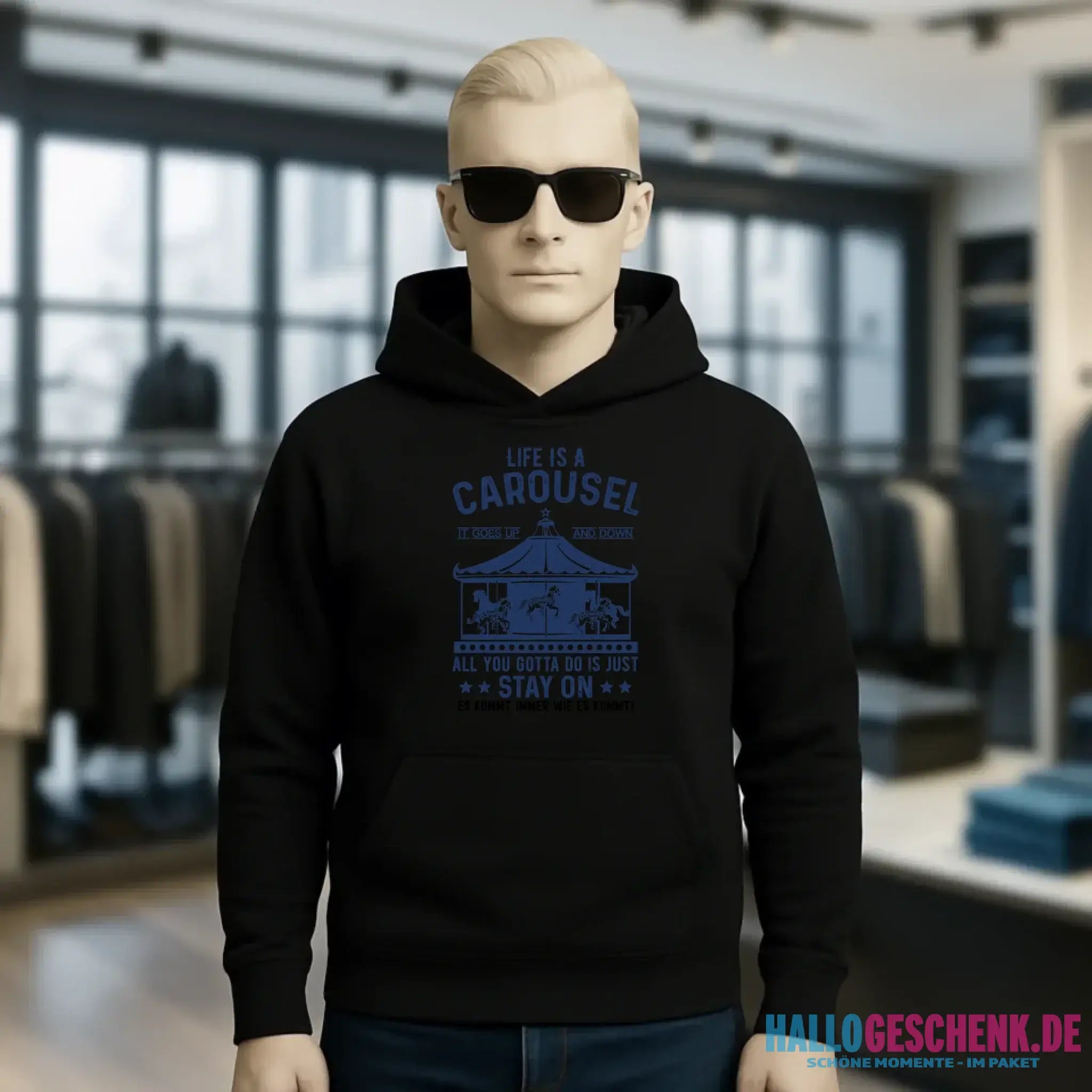Life is a carousel • Unisex Premium Hoodie XS-5XL aus Bio-Baumwolle für Damen & Herren • Exklusivdesign • personalisiert