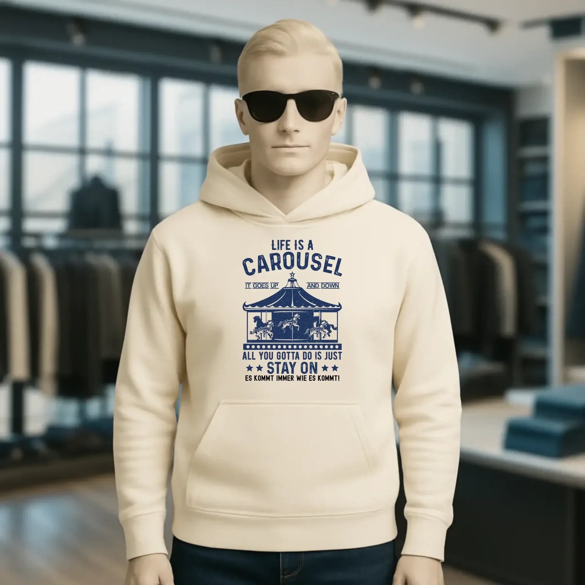 Life is a carousel • Unisex Premium Hoodie XS-5XL aus Bio-Baumwolle für Damen & Herren • Exklusivdesign • personalisiert