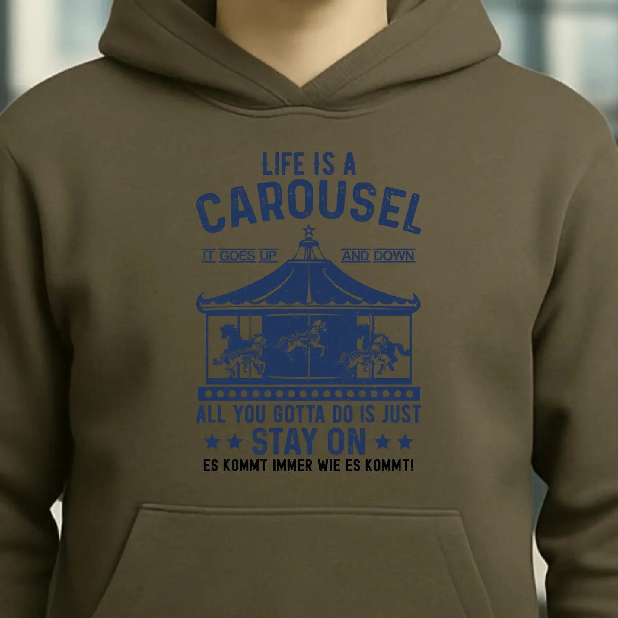 Life is a carousel • Unisex Premium Hoodie XS-5XL aus Bio-Baumwolle für Damen & Herren • Exklusivdesign • personalisiert