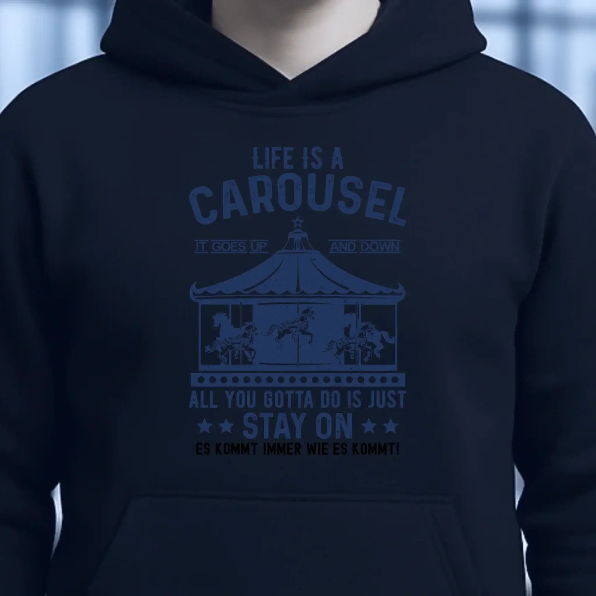 Life is a carousel • Unisex Premium Hoodie XS-5XL aus Bio-Baumwolle für Damen & Herren • Exklusivdesign • personalisiert
