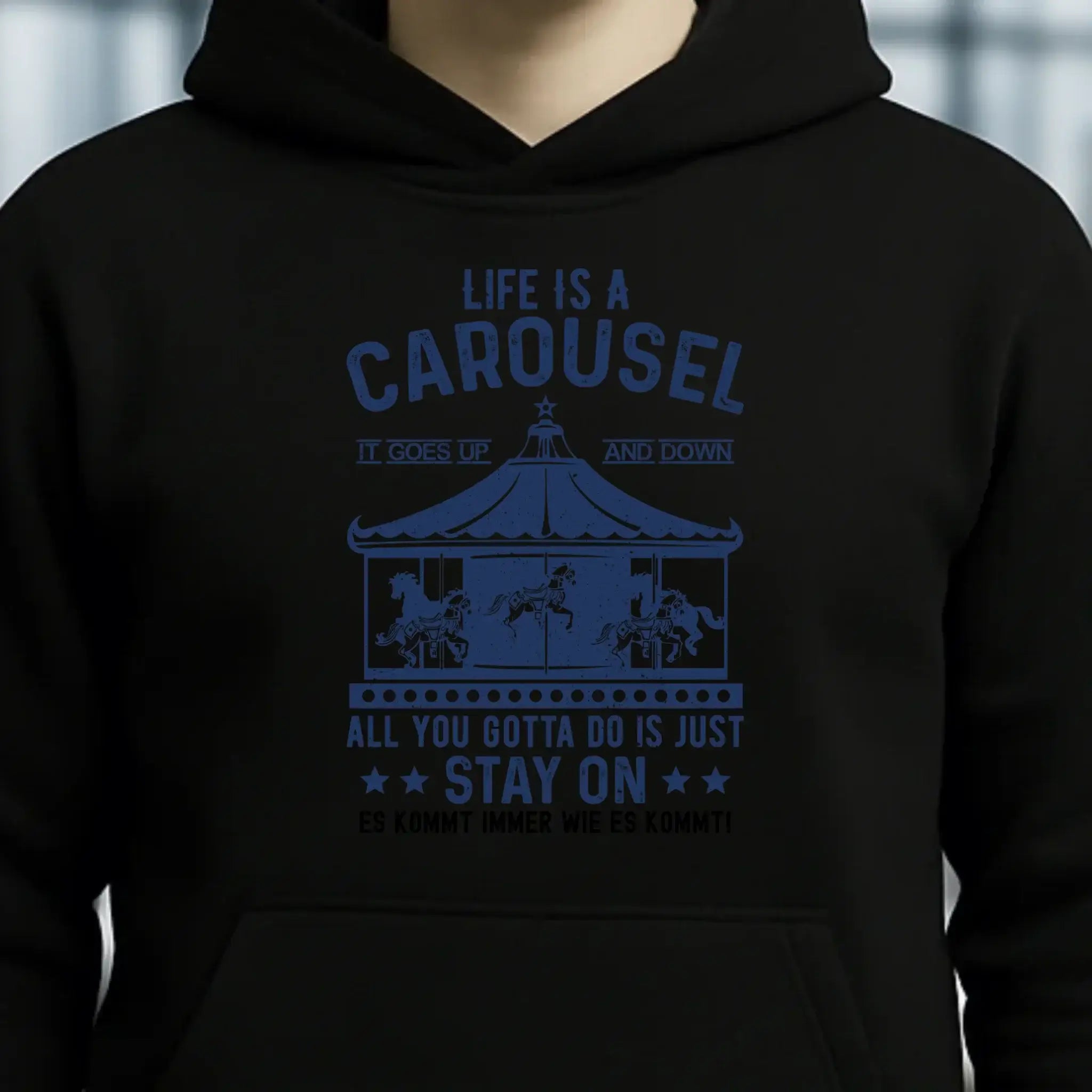 Life is a carousel • Unisex Premium Hoodie XS-5XL aus Bio-Baumwolle für Damen & Herren • Exklusivdesign • personalisiert