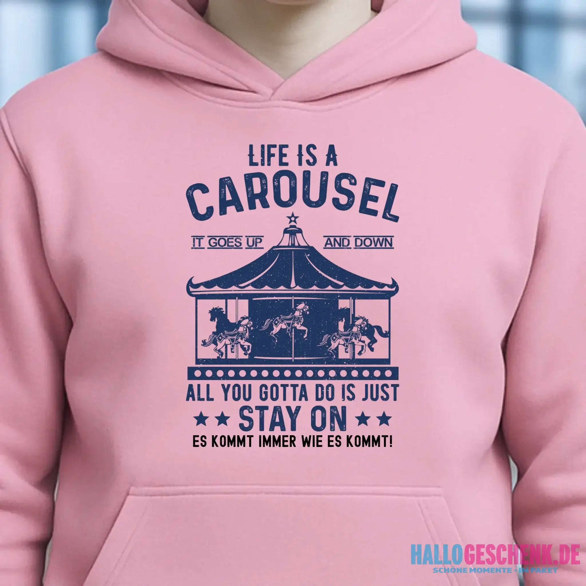 Life is a carousel • Unisex Premium Hoodie XS-5XL aus Bio-Baumwolle für Damen & Herren • Exklusivdesign • personalisiert