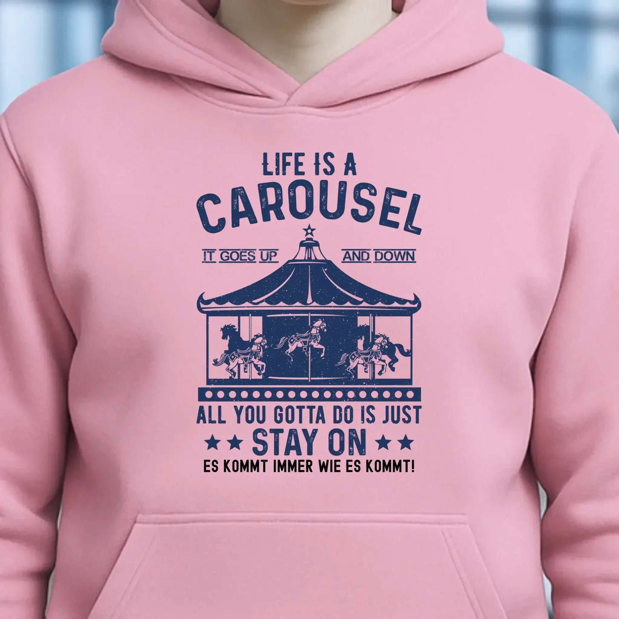 Life is a carousel • Unisex Premium Hoodie XS-5XL aus Bio-Baumwolle für Damen & Herren • Exklusivdesign • personalisiert