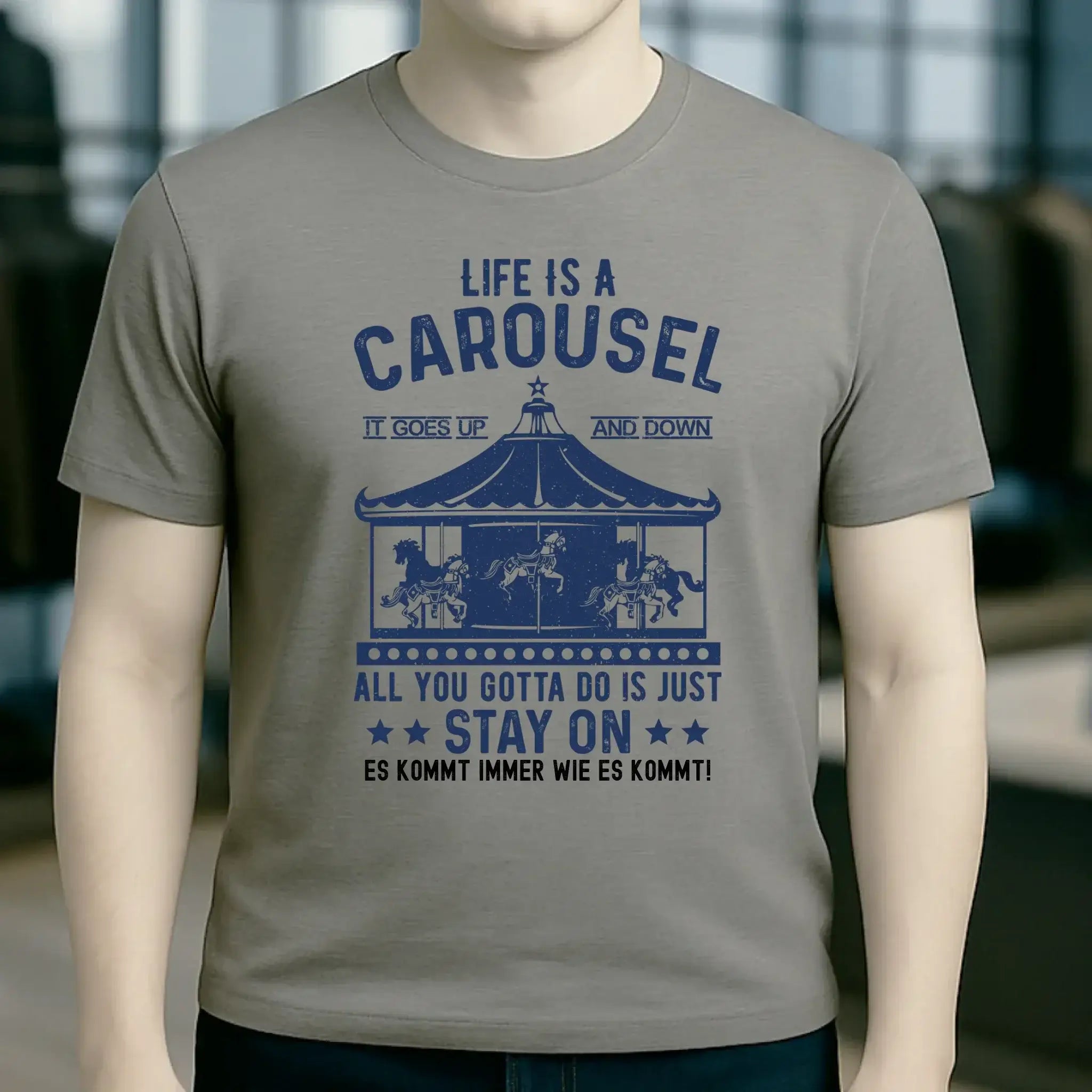 Life is a carousel • Unisex Premium T-Shirt XS-5XL aus Bio-Baumwolle für Damen & Herren • Exklusivdesign • personalisiert