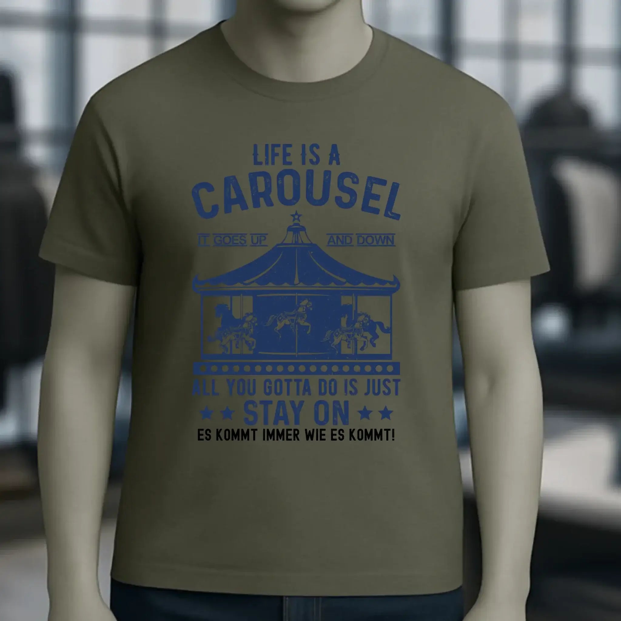 Life is a carousel • Unisex Premium T-Shirt XS-5XL aus Bio-Baumwolle für Damen & Herren • Exklusivdesign • personalisiert