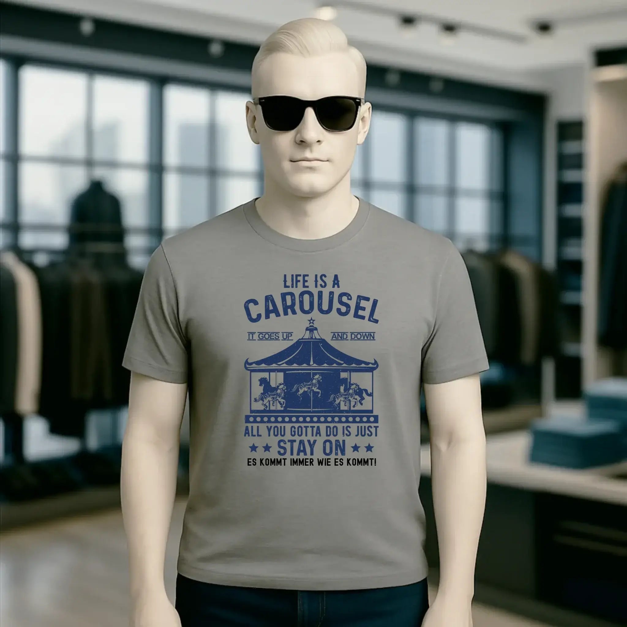 Life is a carousel • Unisex Premium T-Shirt XS-5XL aus Bio-Baumwolle für Damen & Herren • Exklusivdesign • personalisiert