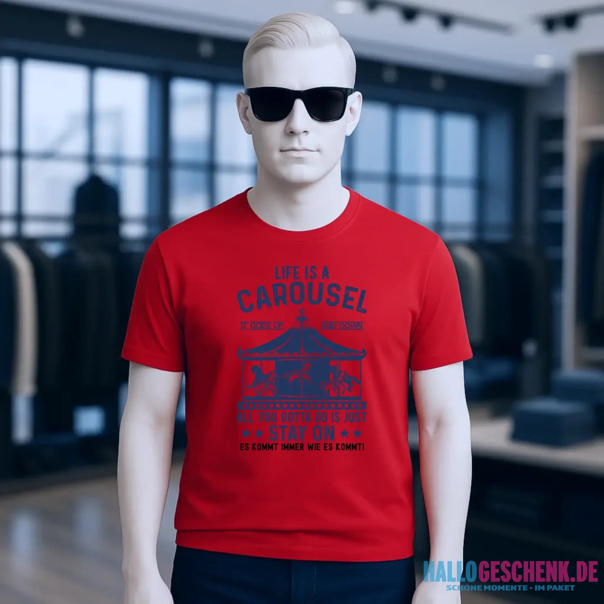 Life is a carousel • Unisex Premium T-Shirt XS-5XL aus Bio-Baumwolle für Damen & Herren • Exklusivdesign • personalisiert