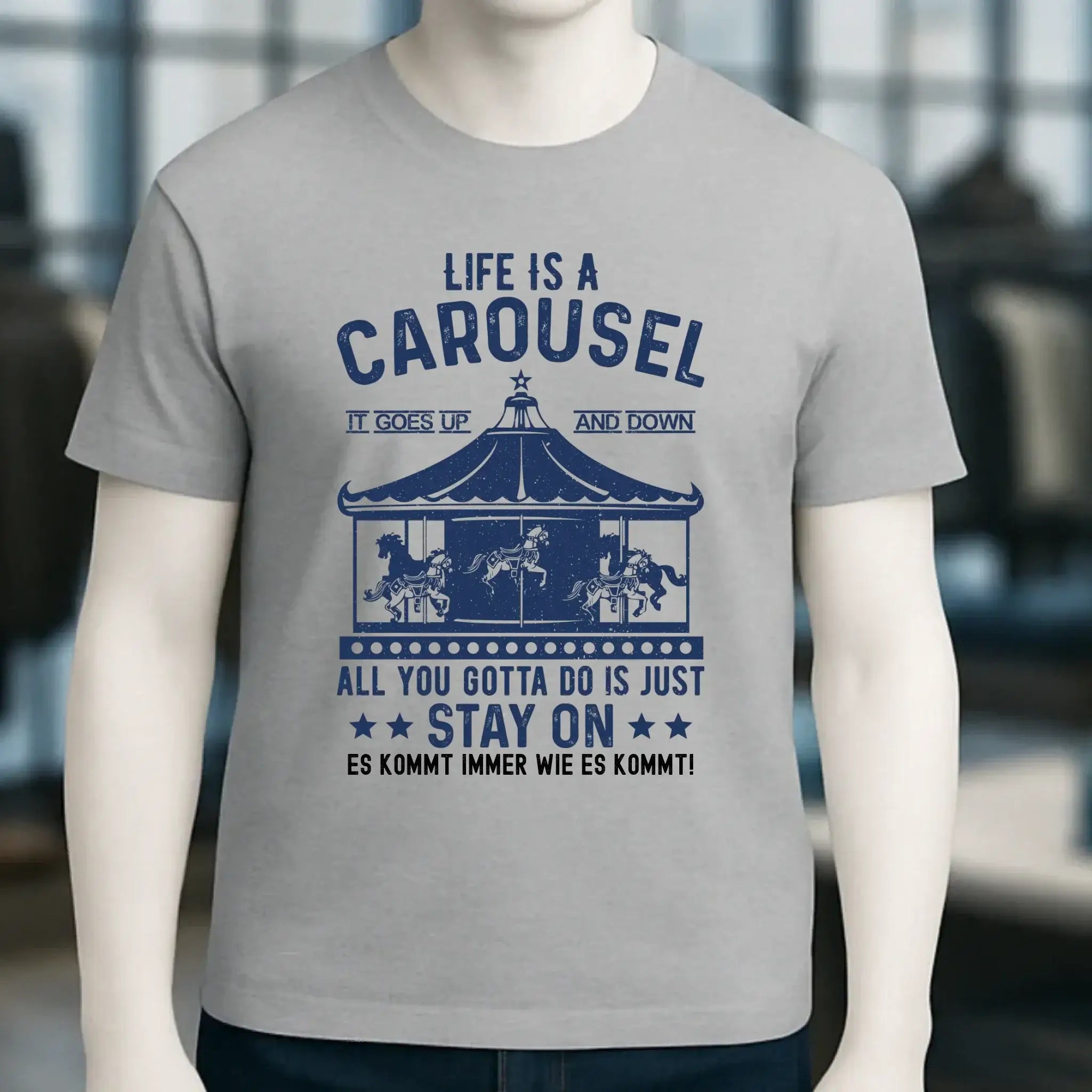 Life is a carousel • Unisex Premium T-Shirt XS-5XL aus Bio-Baumwolle für Damen & Herren • Exklusivdesign • personalisiert