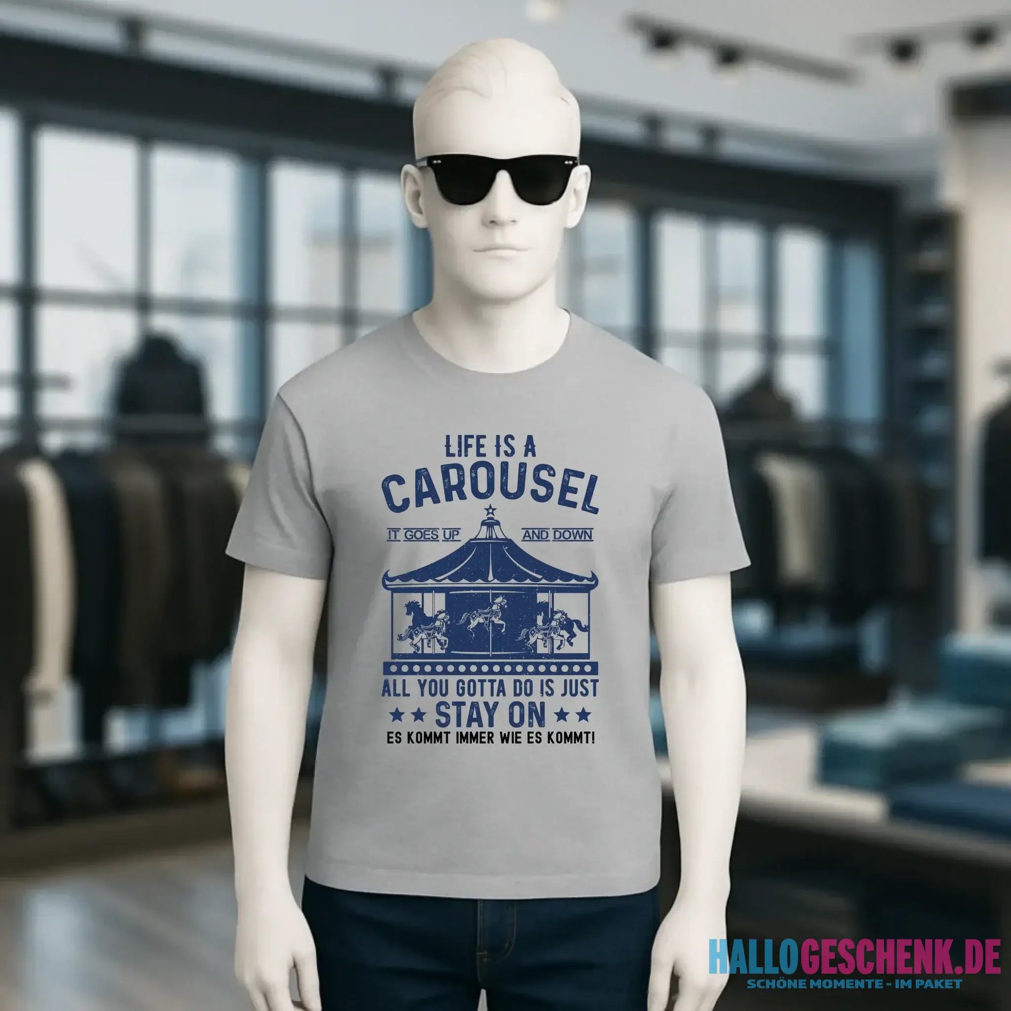 Life is a carousel • Unisex Premium T-Shirt XS-5XL aus Bio-Baumwolle für Damen & Herren • Exklusivdesign • personalisiert