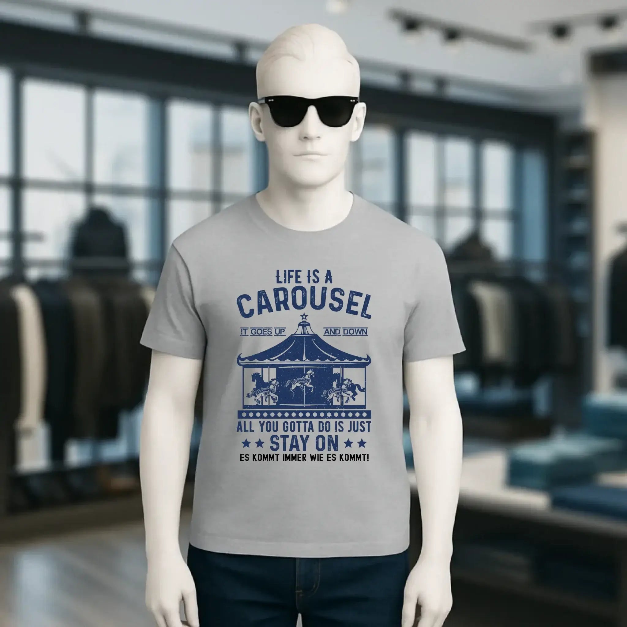 Life is a carousel • Unisex Premium T-Shirt XS-5XL aus Bio-Baumwolle für Damen & Herren • Exklusivdesign • personalisiert