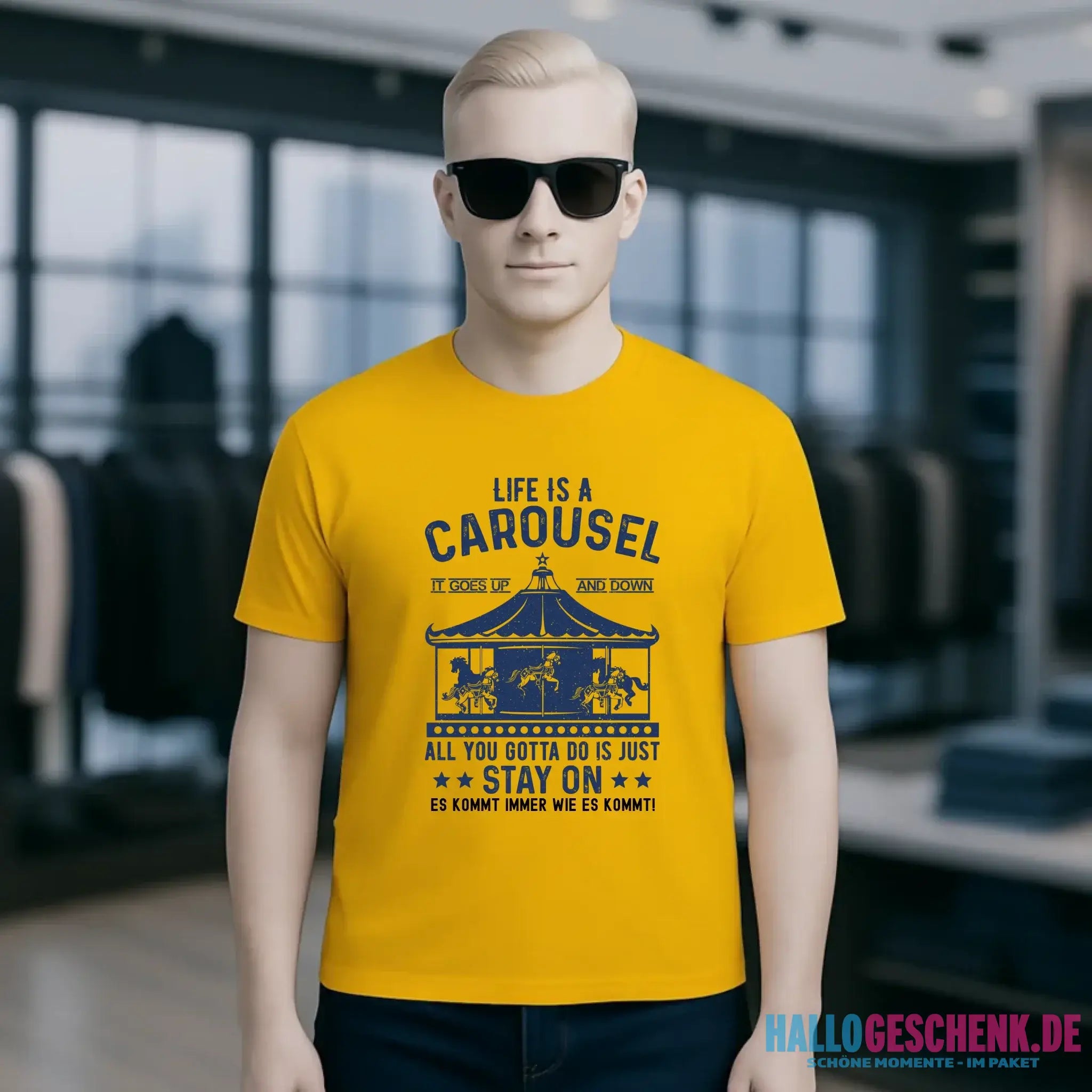 Life is a carousel • Unisex Premium T-Shirt XS-5XL aus Bio-Baumwolle für Damen & Herren • Exklusivdesign • personalisiert