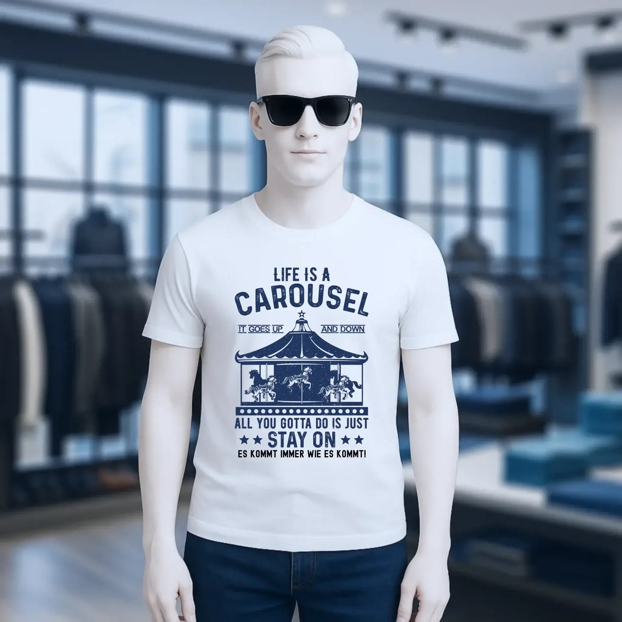 Life is a carousel • Unisex Premium T-Shirt XS-5XL aus Bio-Baumwolle für Damen & Herren • Exklusivdesign • personalisiert