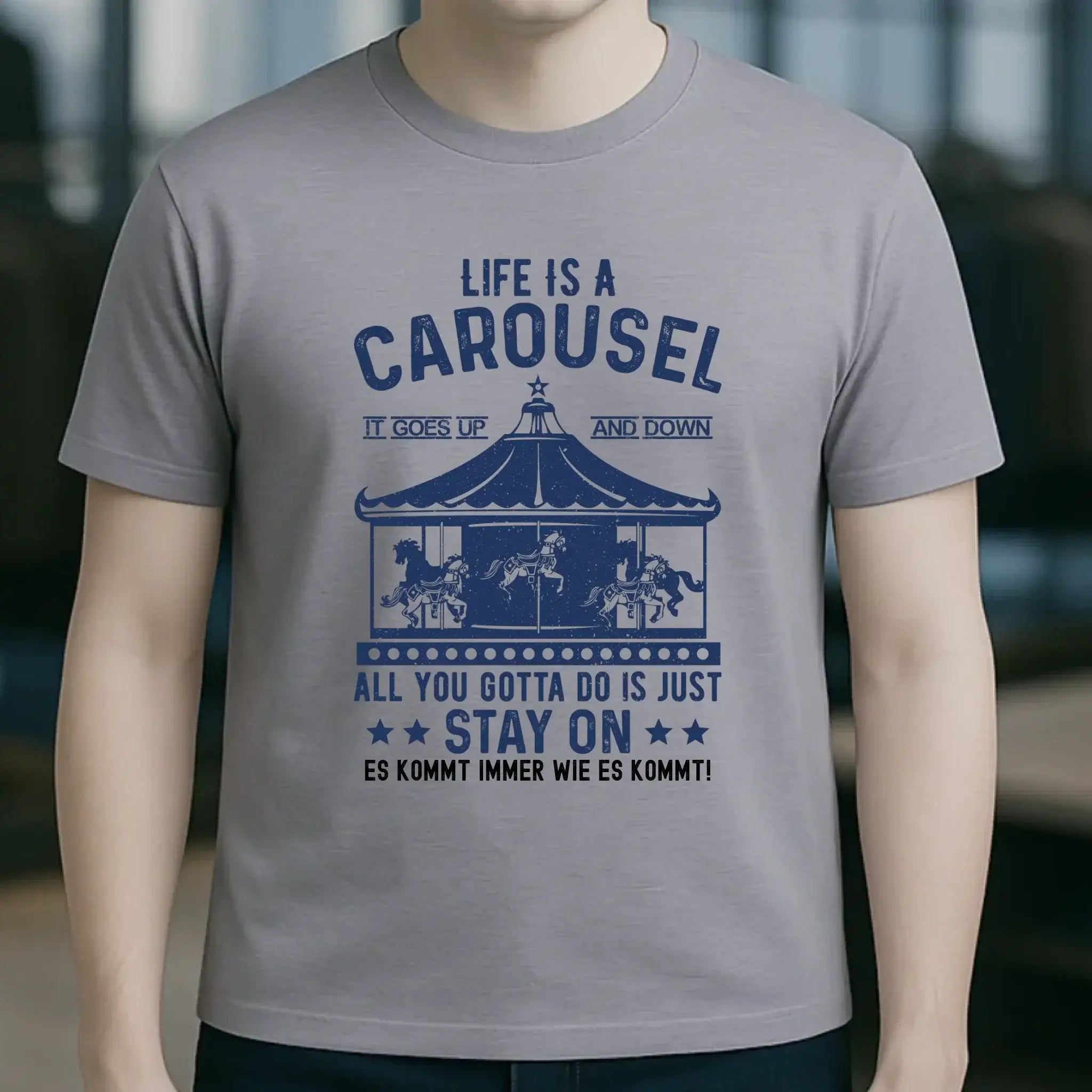 Life is a carousel • Unisex Premium T-Shirt XS-5XL aus Bio-Baumwolle für Damen & Herren • Exklusivdesign • personalisiert