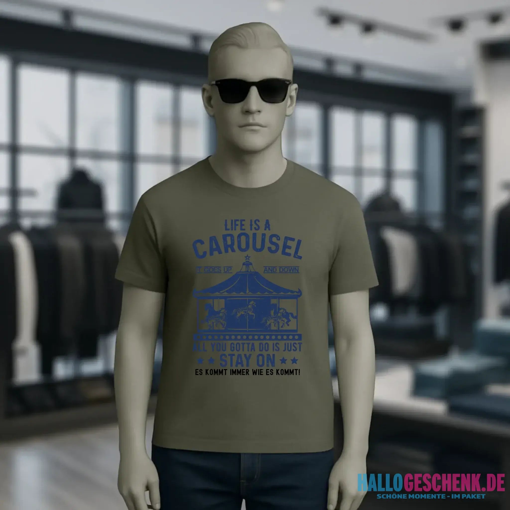 Life is a carousel • Unisex Premium T-Shirt XS-5XL aus Bio-Baumwolle für Damen & Herren • Exklusivdesign • personalisiert