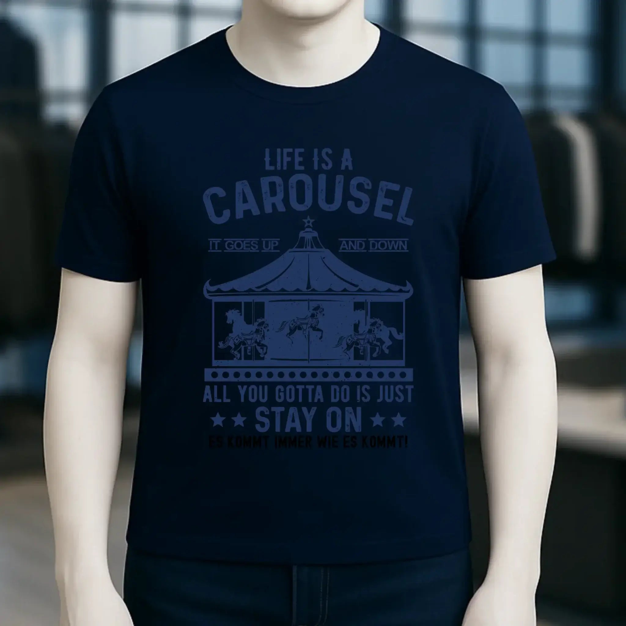 Life is a carousel • Unisex Premium T-Shirt XS-5XL aus Bio-Baumwolle für Damen & Herren • Exklusivdesign • personalisiert