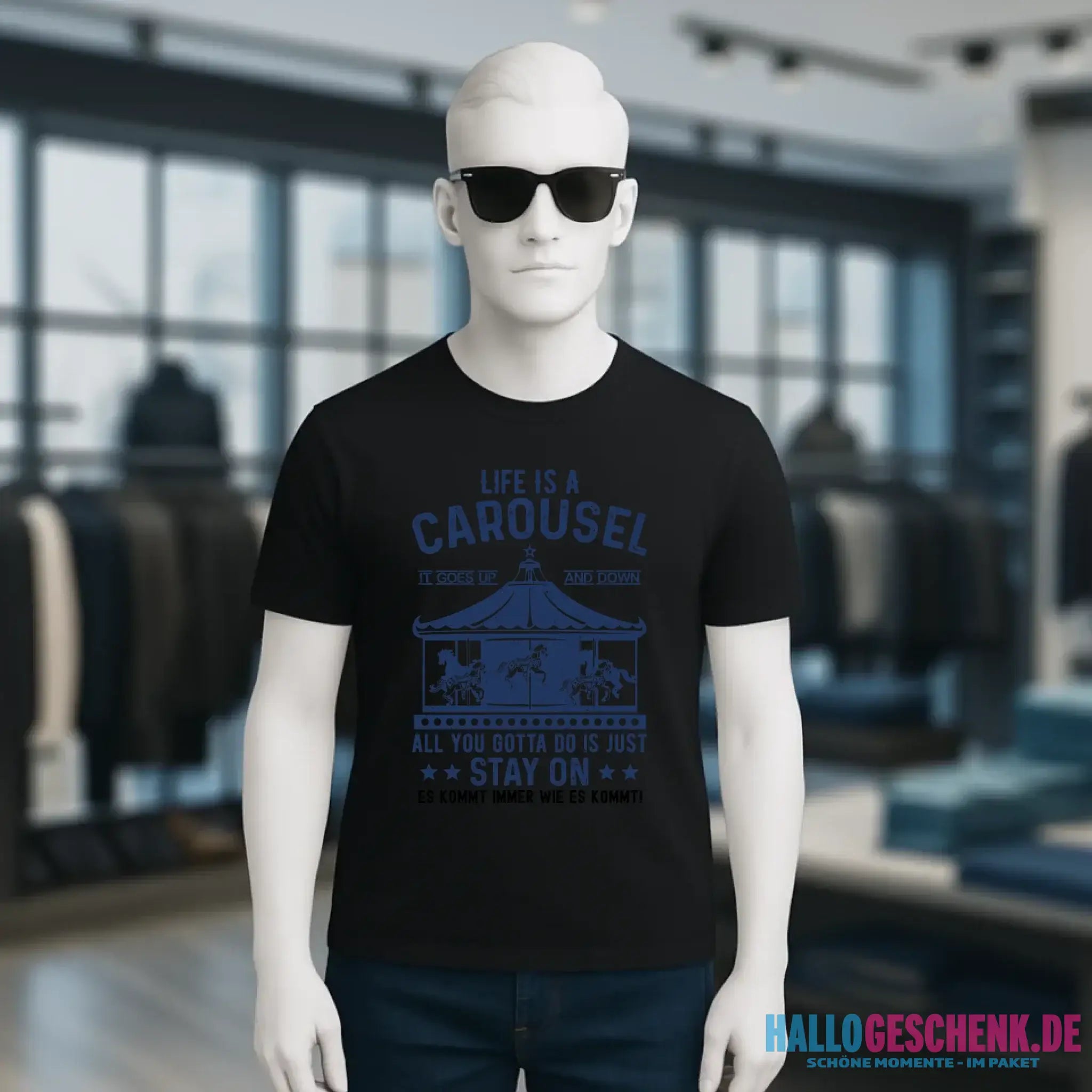 Life is a carousel • Unisex Premium T-Shirt XS-5XL aus Bio-Baumwolle für Damen & Herren • Exklusivdesign • personalisiert