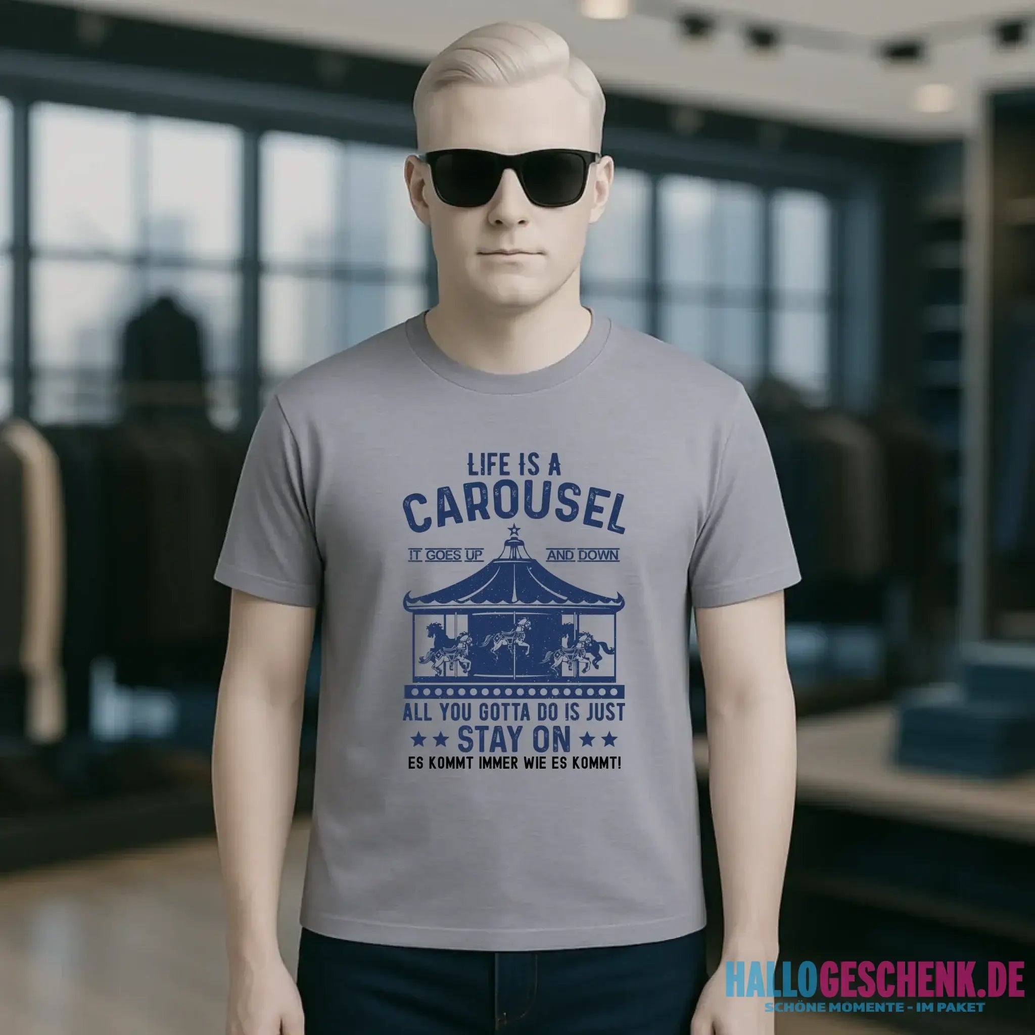 Life is a carousel • Unisex Premium T-Shirt XS-5XL aus Bio-Baumwolle für Damen & Herren • Exklusivdesign • personalisiert