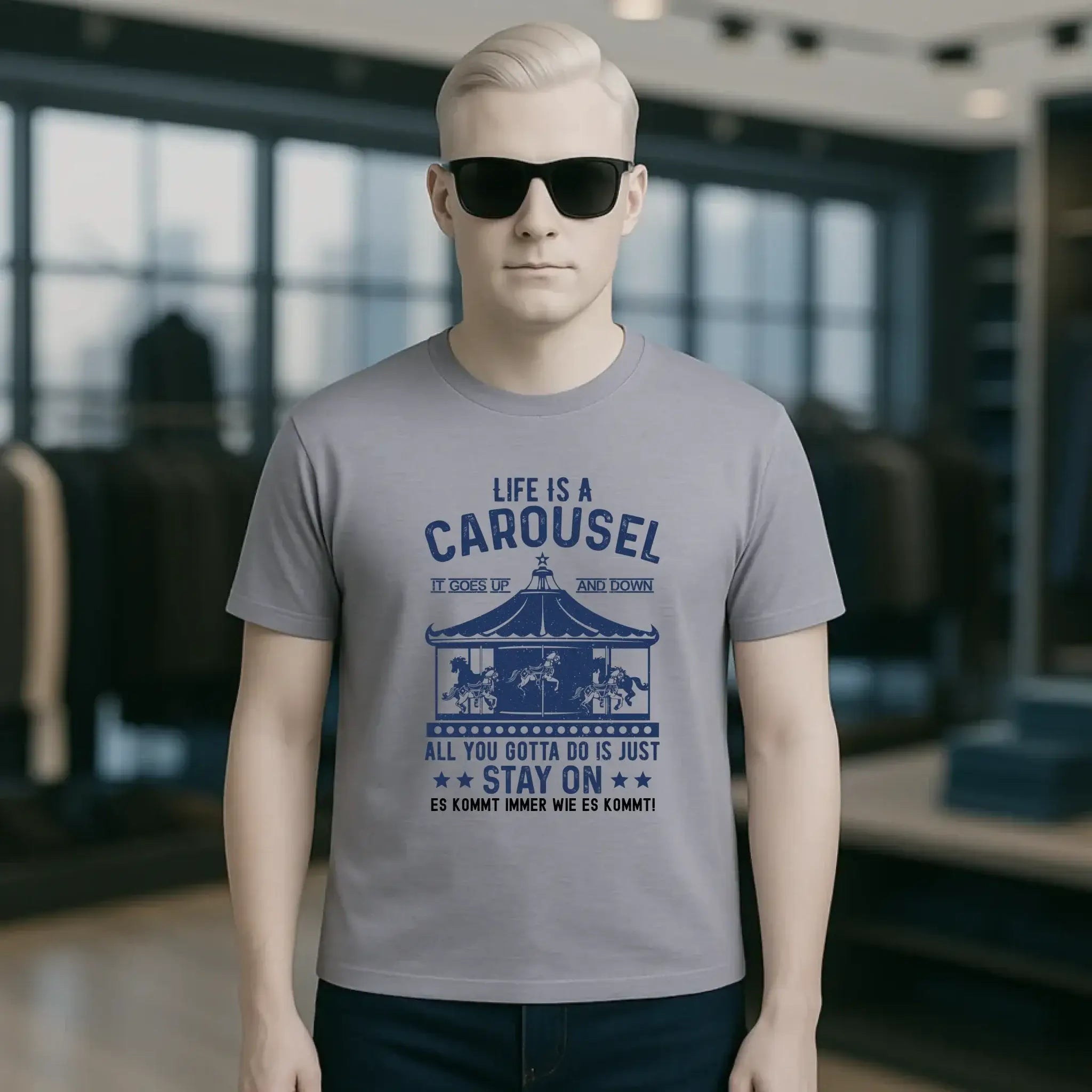 Life is a carousel • Unisex Premium T-Shirt XS-5XL aus Bio-Baumwolle für Damen & Herren • Exklusivdesign • personalisiert