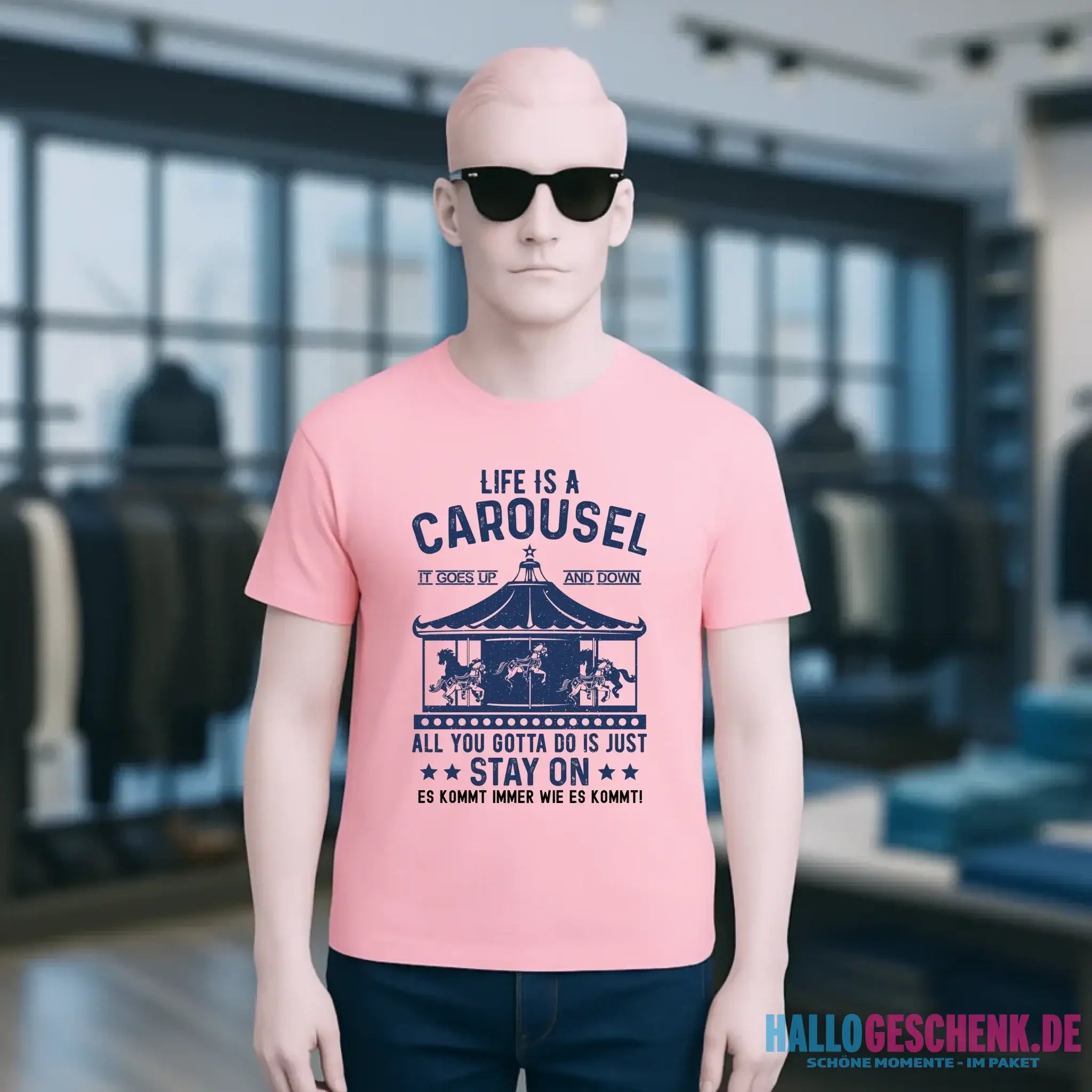 Life is a carousel • Unisex Premium T-Shirt XS-5XL aus Bio-Baumwolle für Damen & Herren • Exklusivdesign • personalisiert