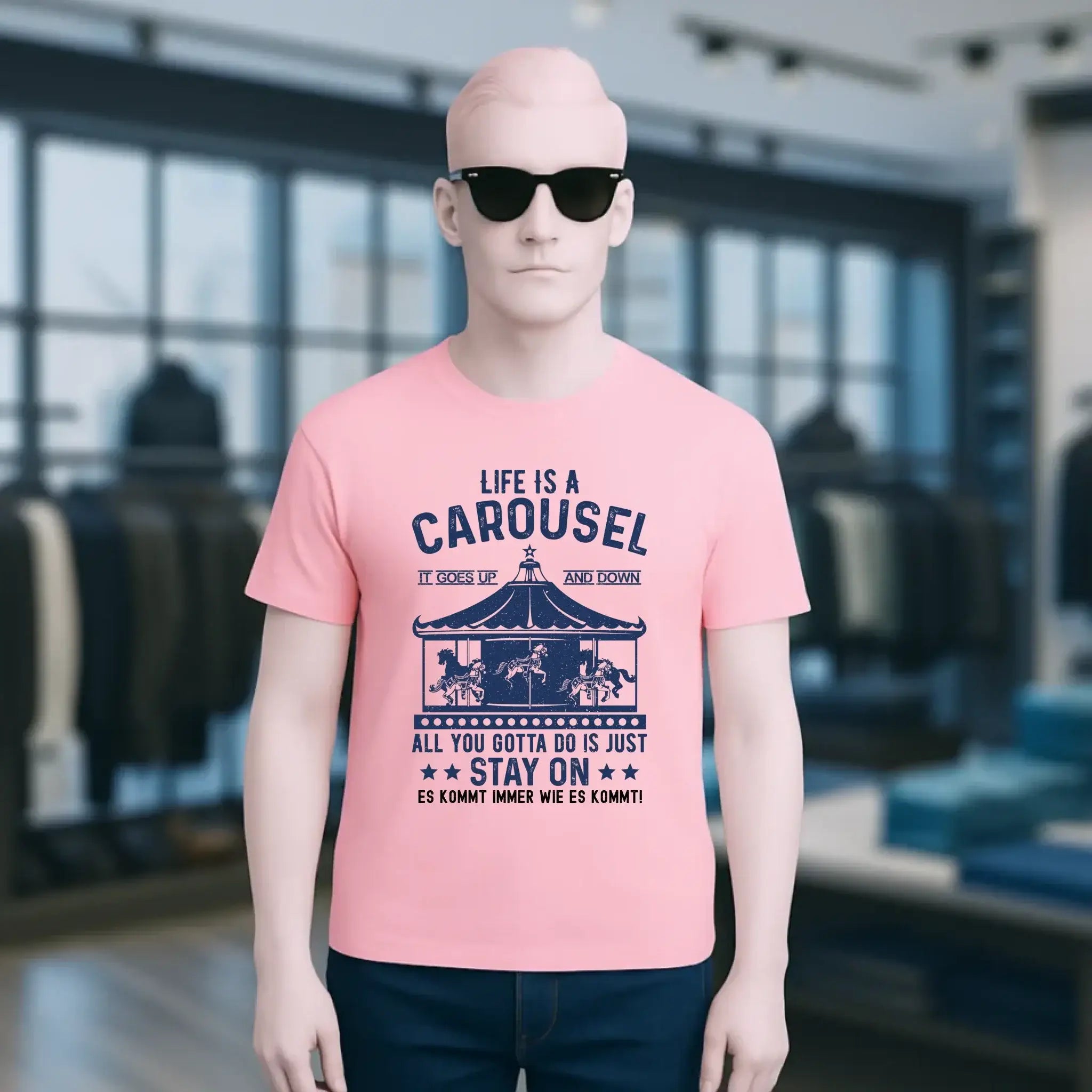 Life is a carousel • Unisex Premium T-Shirt XS-5XL aus Bio-Baumwolle für Damen & Herren • Exklusivdesign • personalisiert
