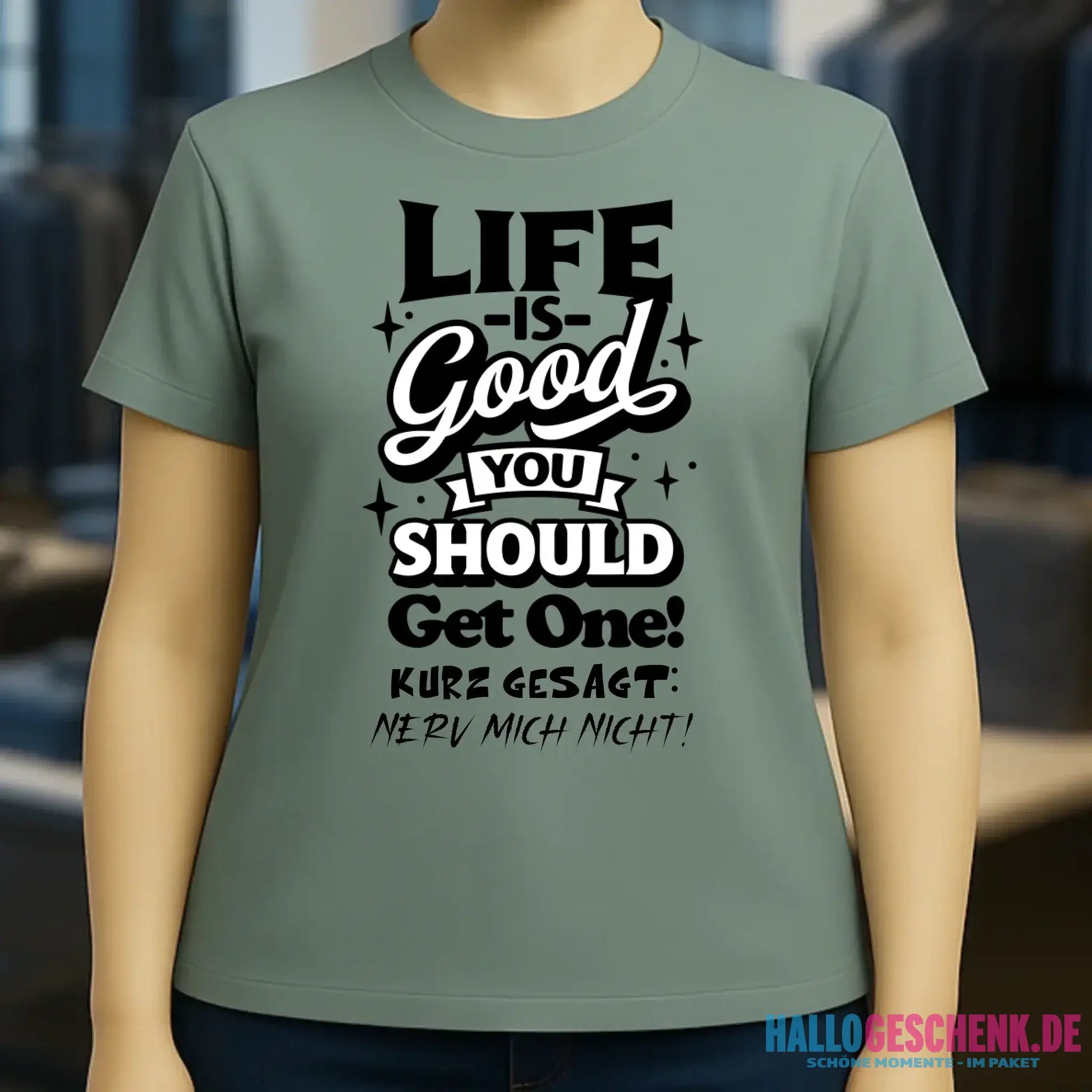 Life is good • Ladies Premium T-Shirt XS-2XL aus Bio-Baumwolle für Damen • Exklusivdesign • personalisiert