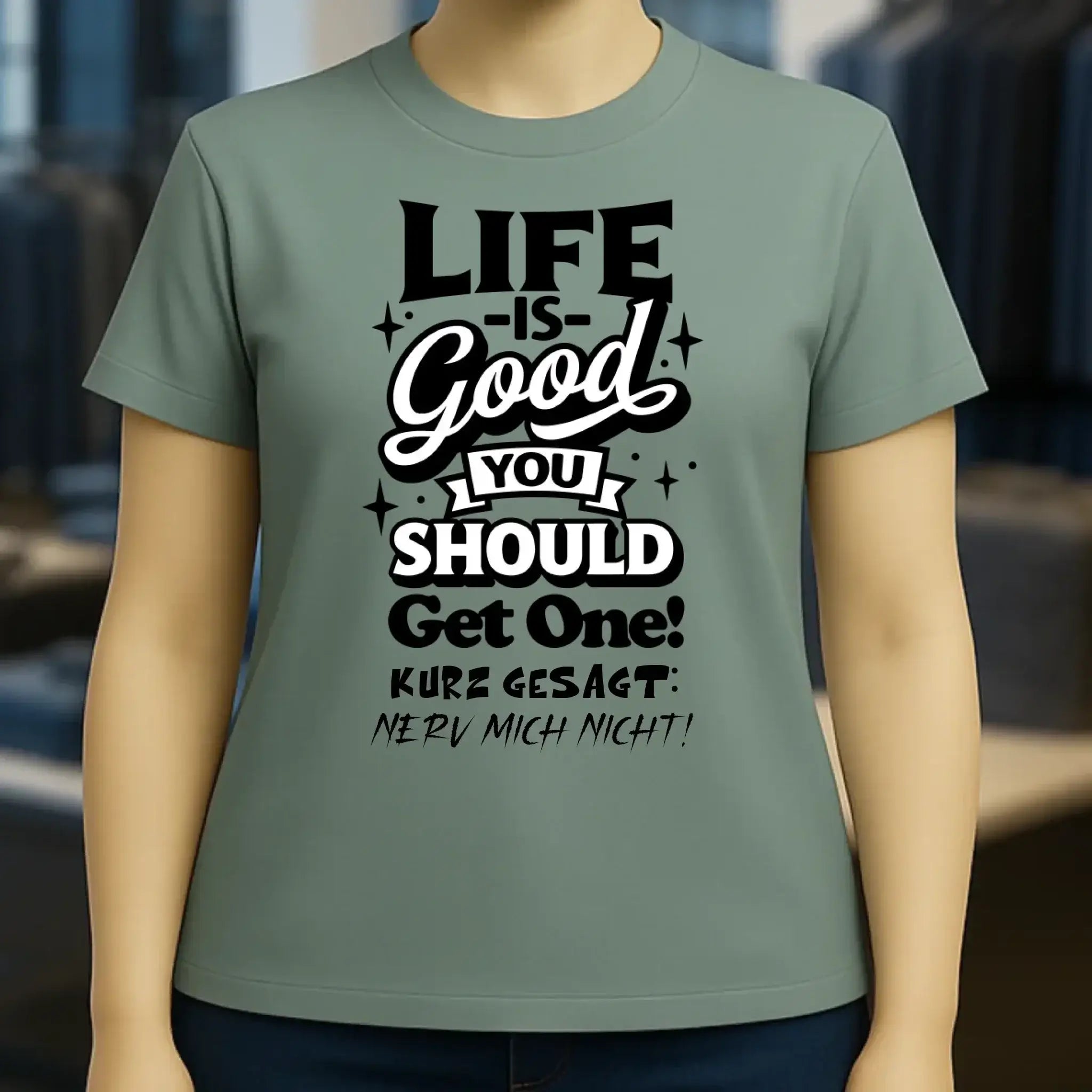 Life is good • Ladies Premium T-Shirt XS-2XL aus Bio-Baumwolle für Damen • Exklusivdesign • personalisiert