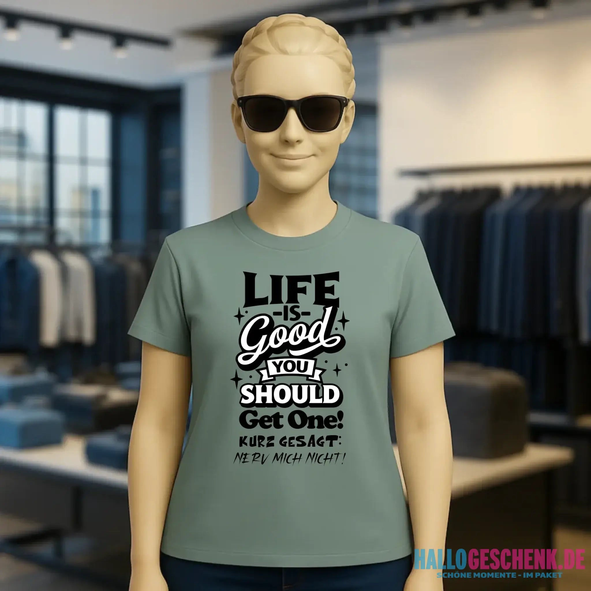 Life is good • Ladies Premium T-Shirt XS-2XL aus Bio-Baumwolle für Damen • Exklusivdesign • personalisiert