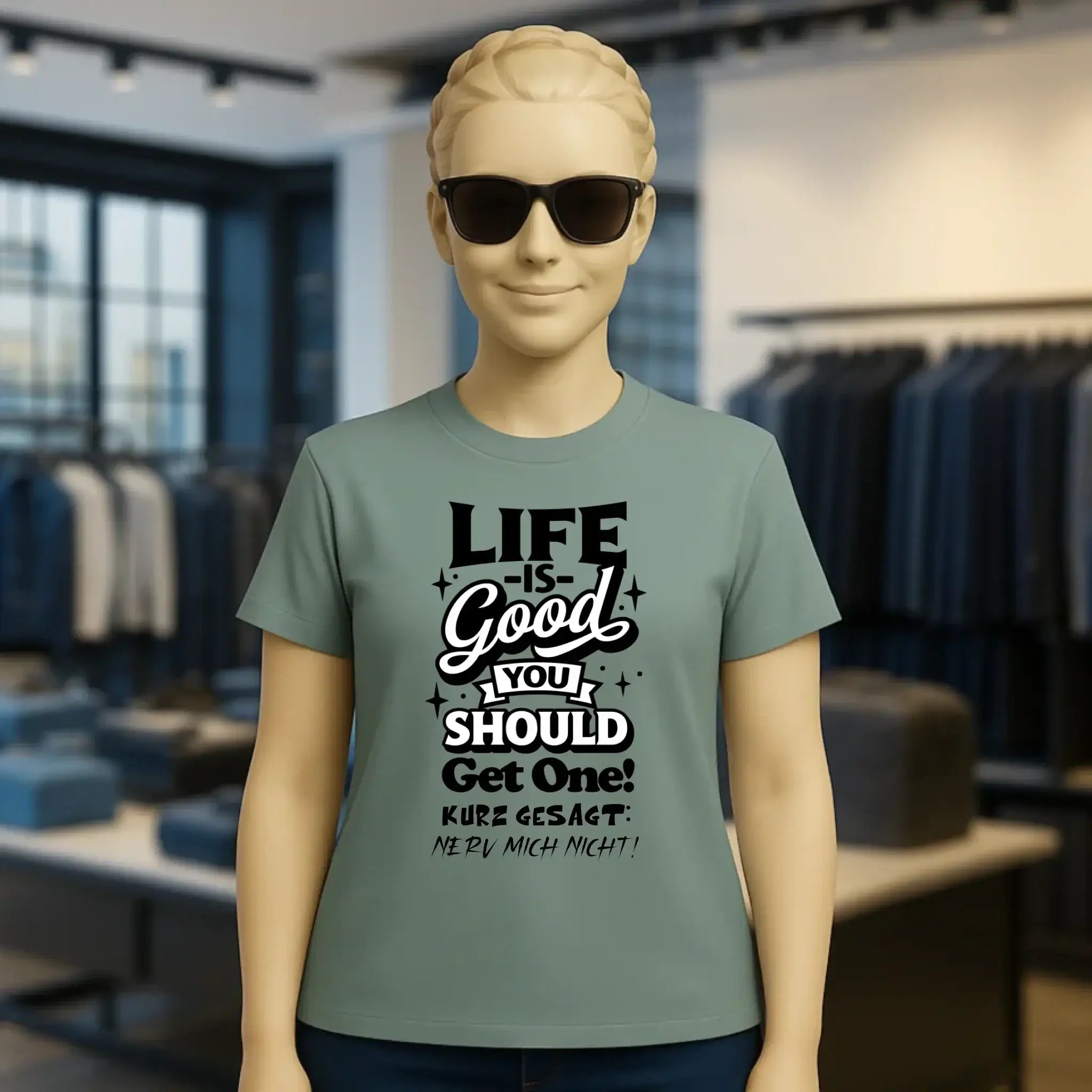 Life is good • Ladies Premium T-Shirt XS-2XL aus Bio-Baumwolle für Damen • Exklusivdesign • personalisiert