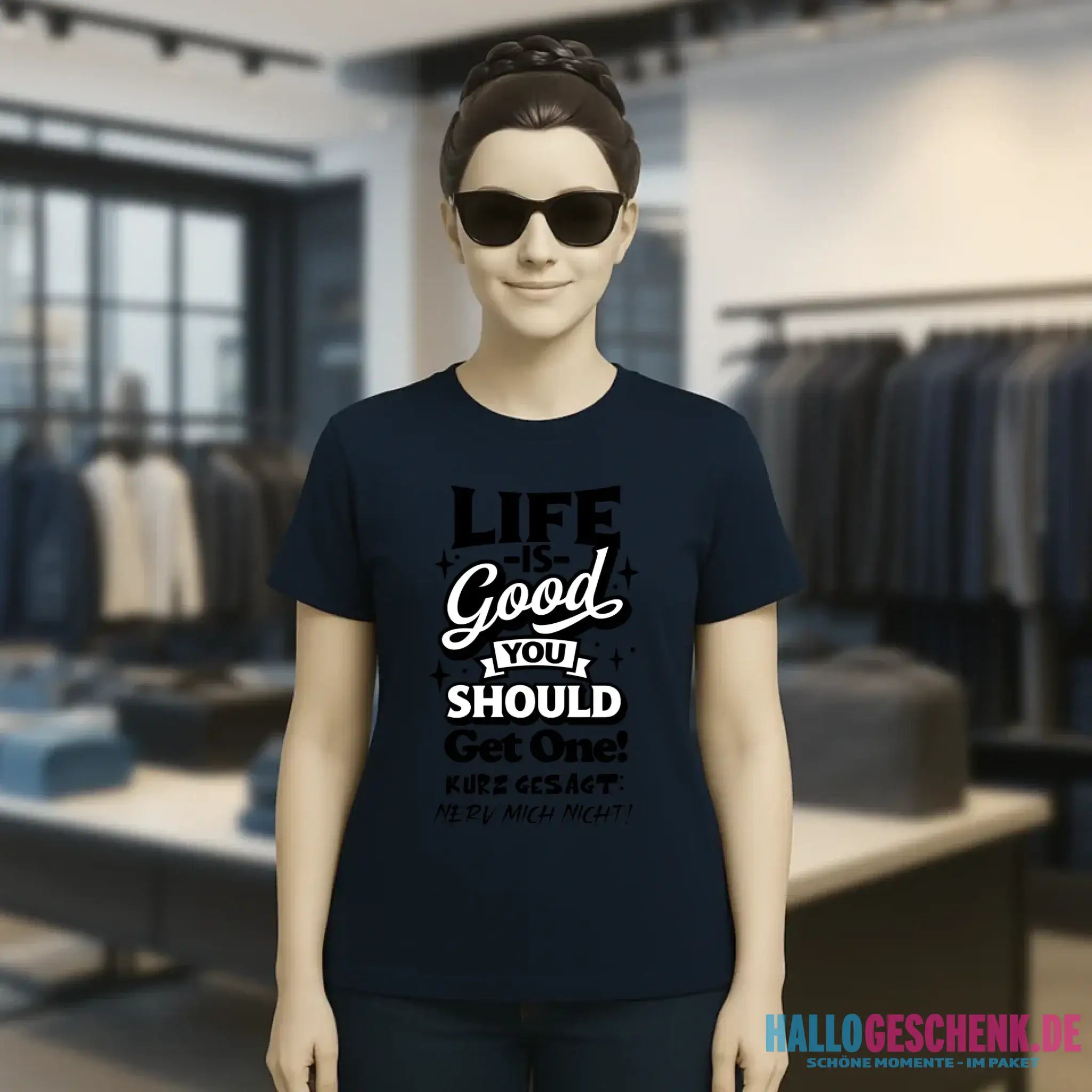Life is good • Ladies Premium T-Shirt XS-2XL aus Bio-Baumwolle für Damen • Exklusivdesign • personalisiert