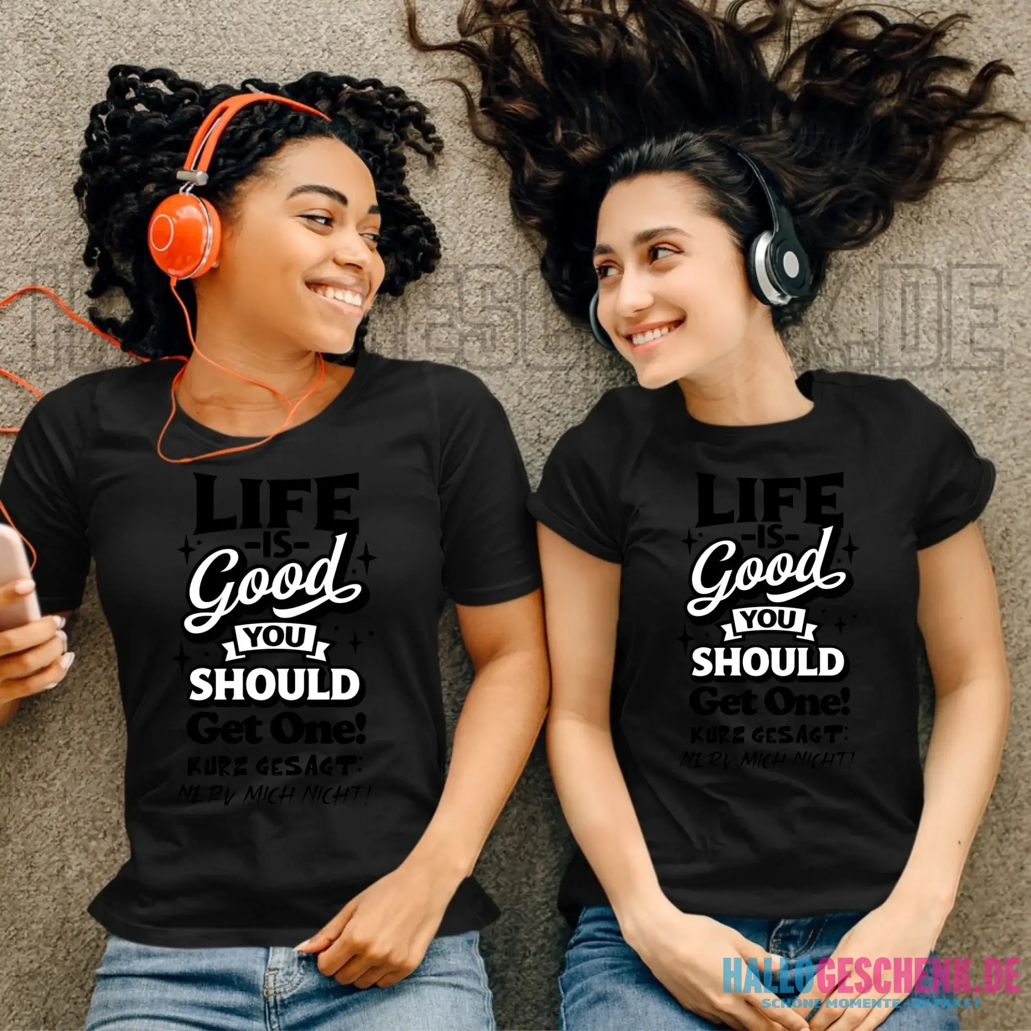 Life is good • Ladies Premium T-Shirt XS-2XL aus Bio-Baumwolle für Damen • Exklusivdesign • personalisiert