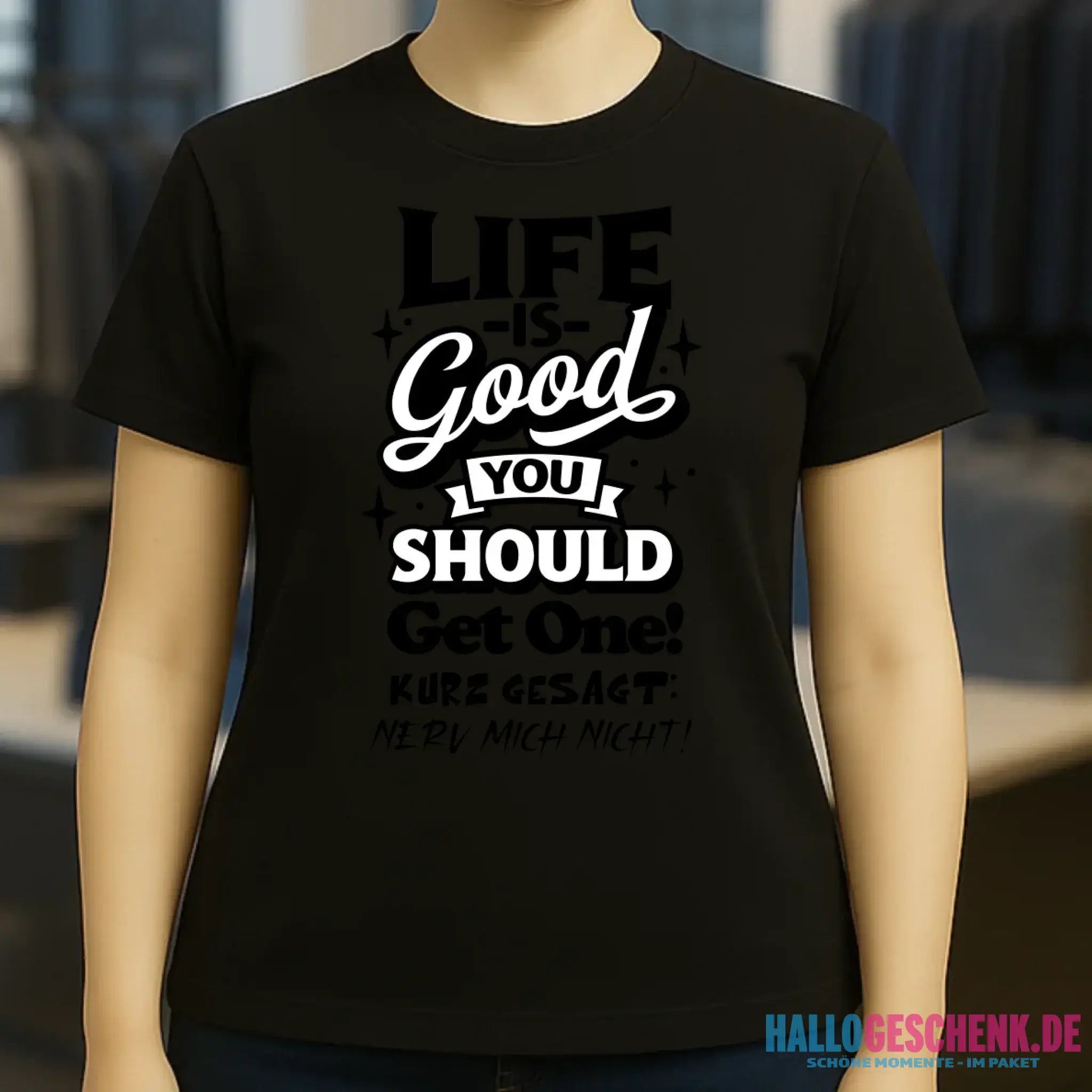 Life is good • Ladies Premium T-Shirt XS-2XL aus Bio-Baumwolle für Damen • Exklusivdesign • personalisiert