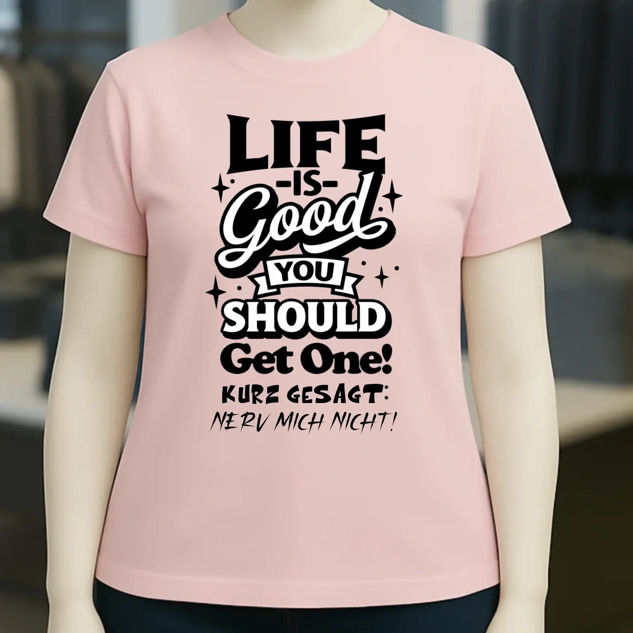 Life is good • Ladies Premium T-Shirt XS-2XL aus Bio-Baumwolle für Damen • Exklusivdesign • personalisiert