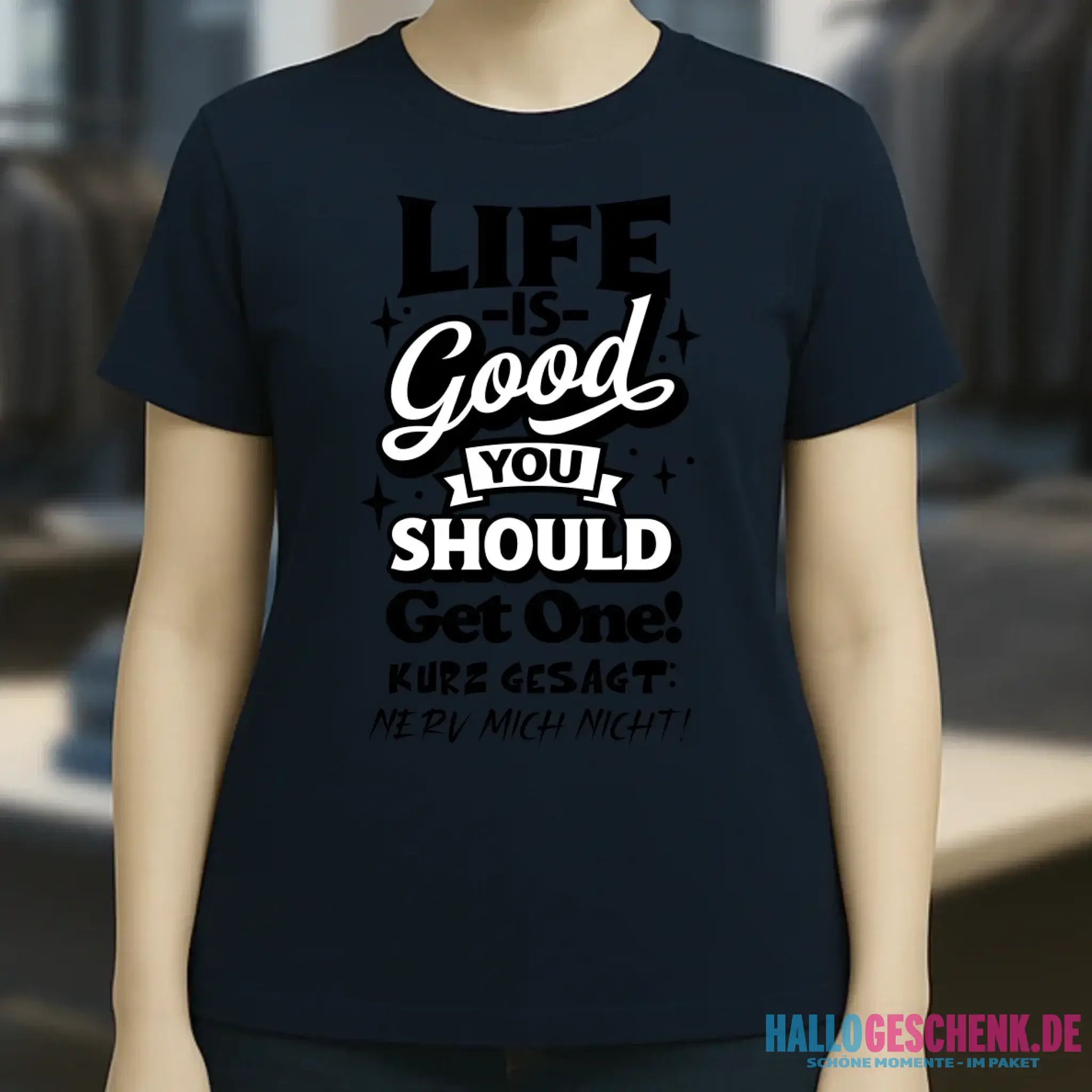 Life is good • Ladies Premium T-Shirt XS-2XL aus Bio-Baumwolle für Damen • Exklusivdesign • personalisiert