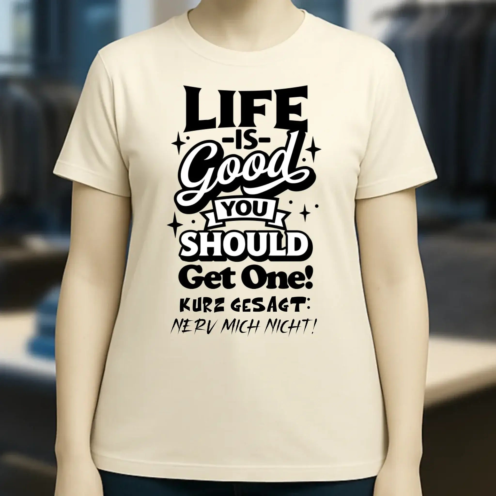Life is good • Ladies Premium T-Shirt XS-2XL aus Bio-Baumwolle für Damen • Exklusivdesign • personalisiert