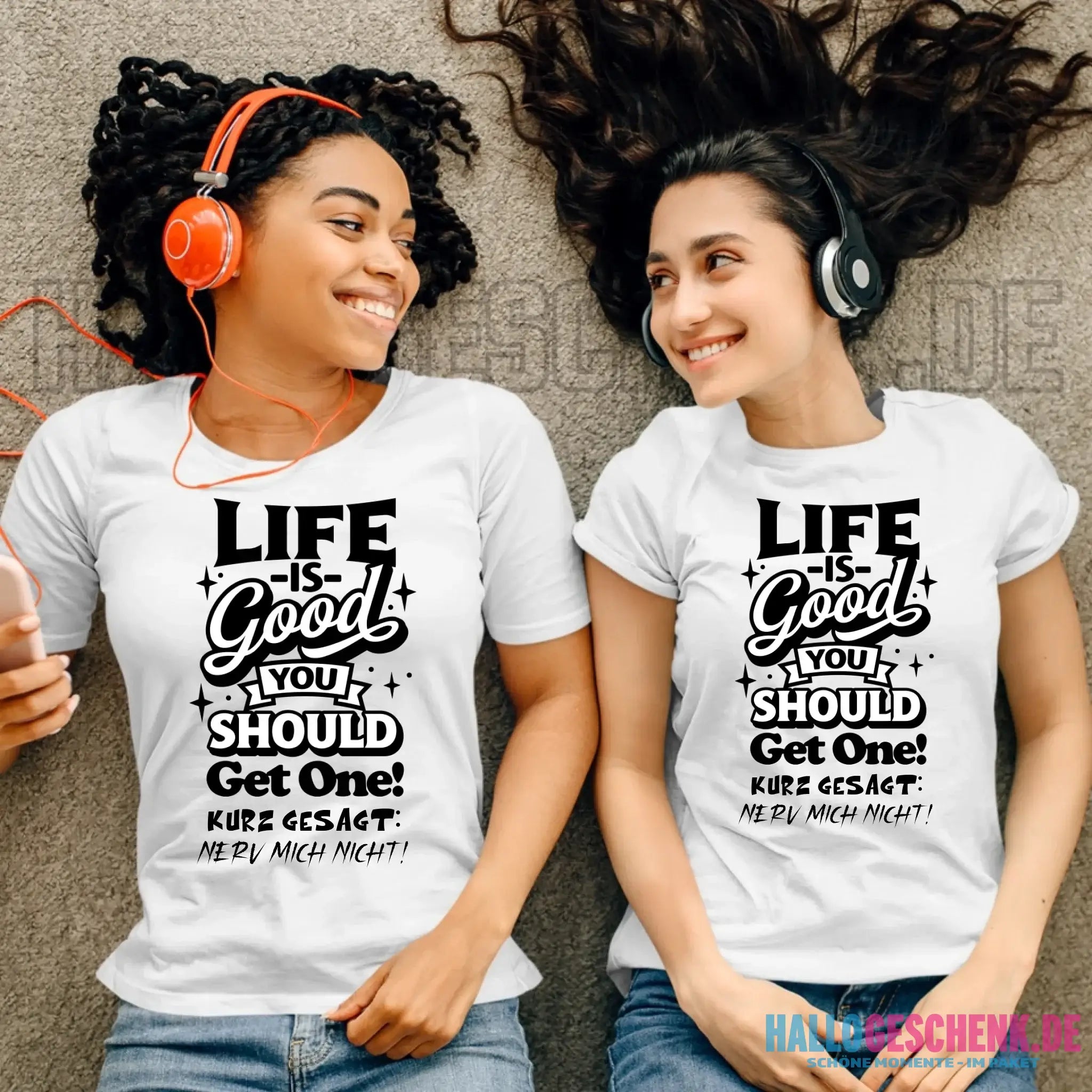 Life is good • Ladies Premium T-Shirt XS-2XL aus Bio-Baumwolle für Damen • Exklusivdesign • personalisiert