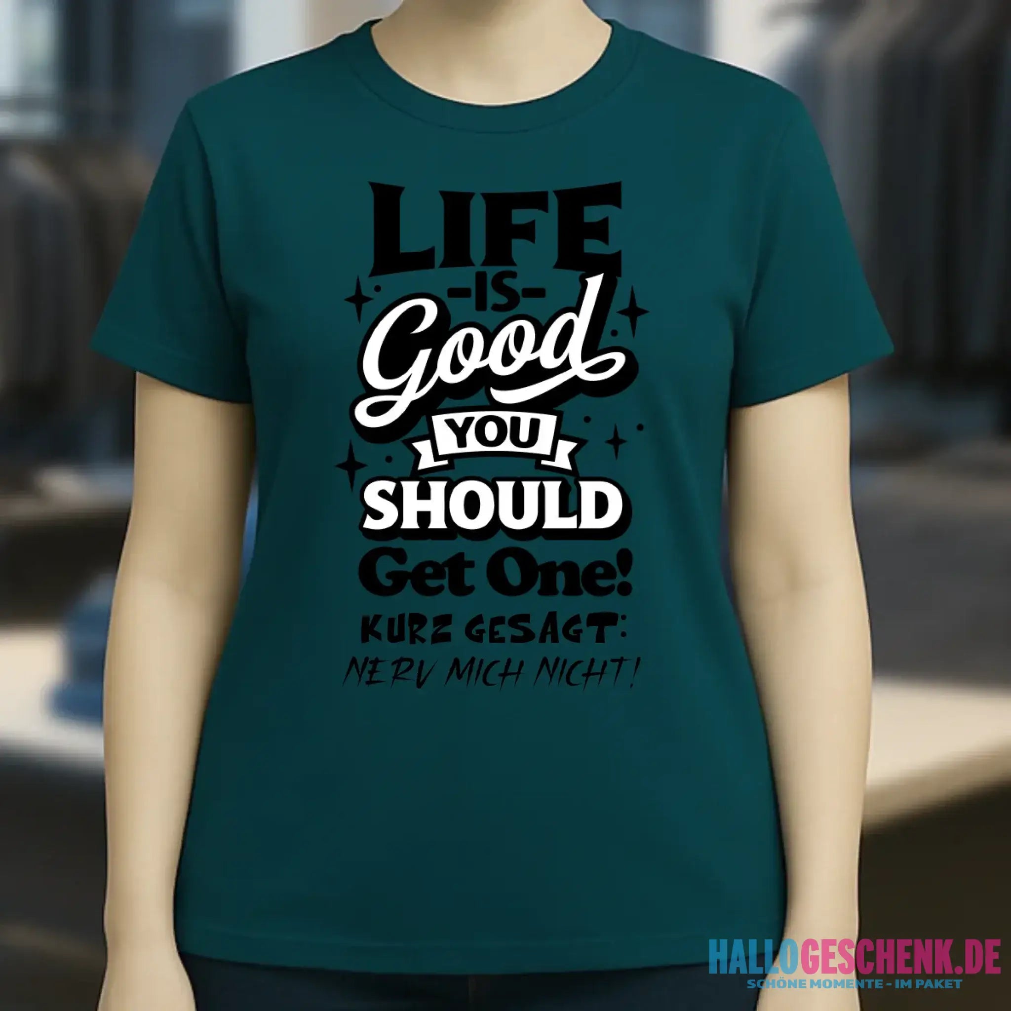 Life is good • Ladies Premium T-Shirt XS-2XL aus Bio-Baumwolle für Damen • Exklusivdesign • personalisiert