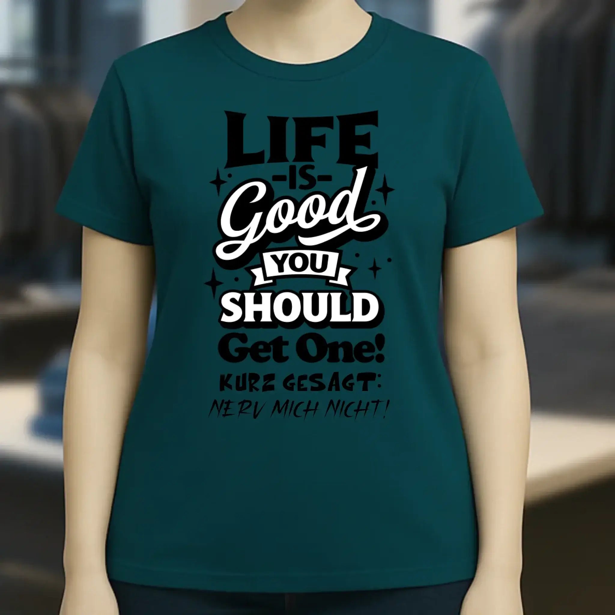 Life is good • Ladies Premium T-Shirt XS-2XL aus Bio-Baumwolle für Damen • Exklusivdesign • personalisiert