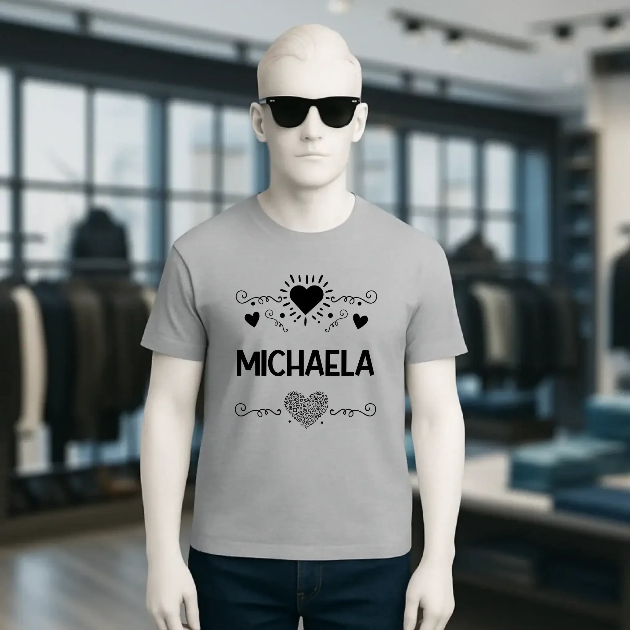 LOVE DESIGN 2 personaliserbar - Unisex Premium T-Shirt XS-5XL aus Bio-Baumwolle für Damen & Herren