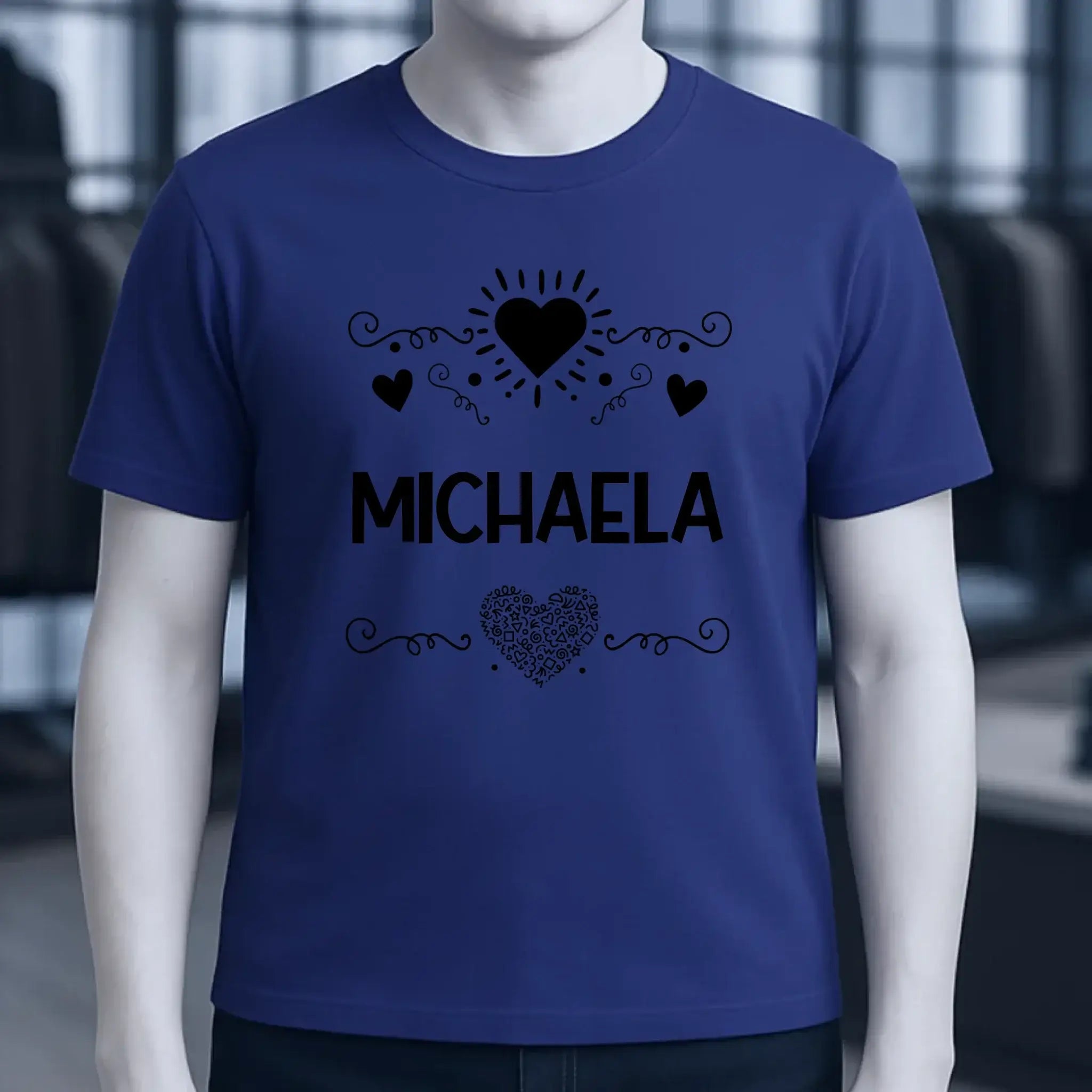 LOVE DESIGN 2 personaliserbar - Unisex Premium T-Shirt XS-5XL aus Bio-Baumwolle für Damen & Herren