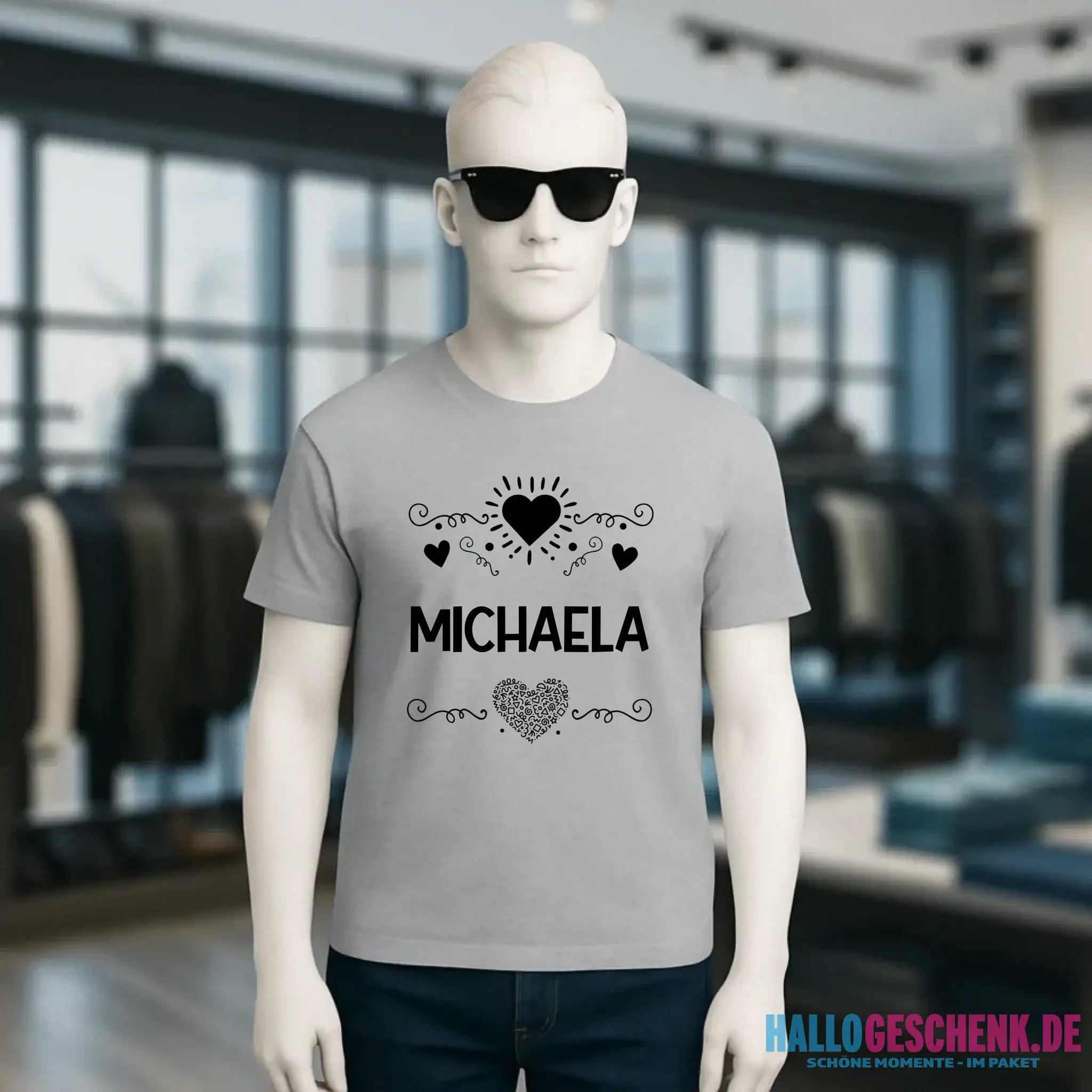 LOVE DESIGN 2 personaliserbar - Unisex Premium T-Shirt XS-5XL aus Bio-Baumwolle für Damen & Herren