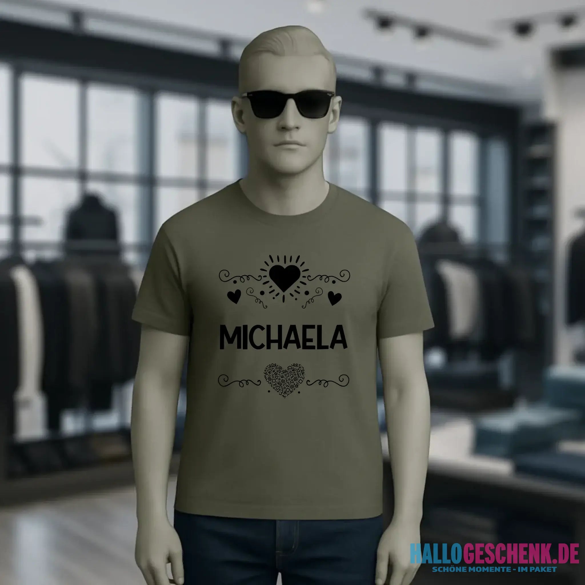 LOVE DESIGN 2 personaliserbar - Unisex Premium T-Shirt XS-5XL aus Bio-Baumwolle für Damen & Herren