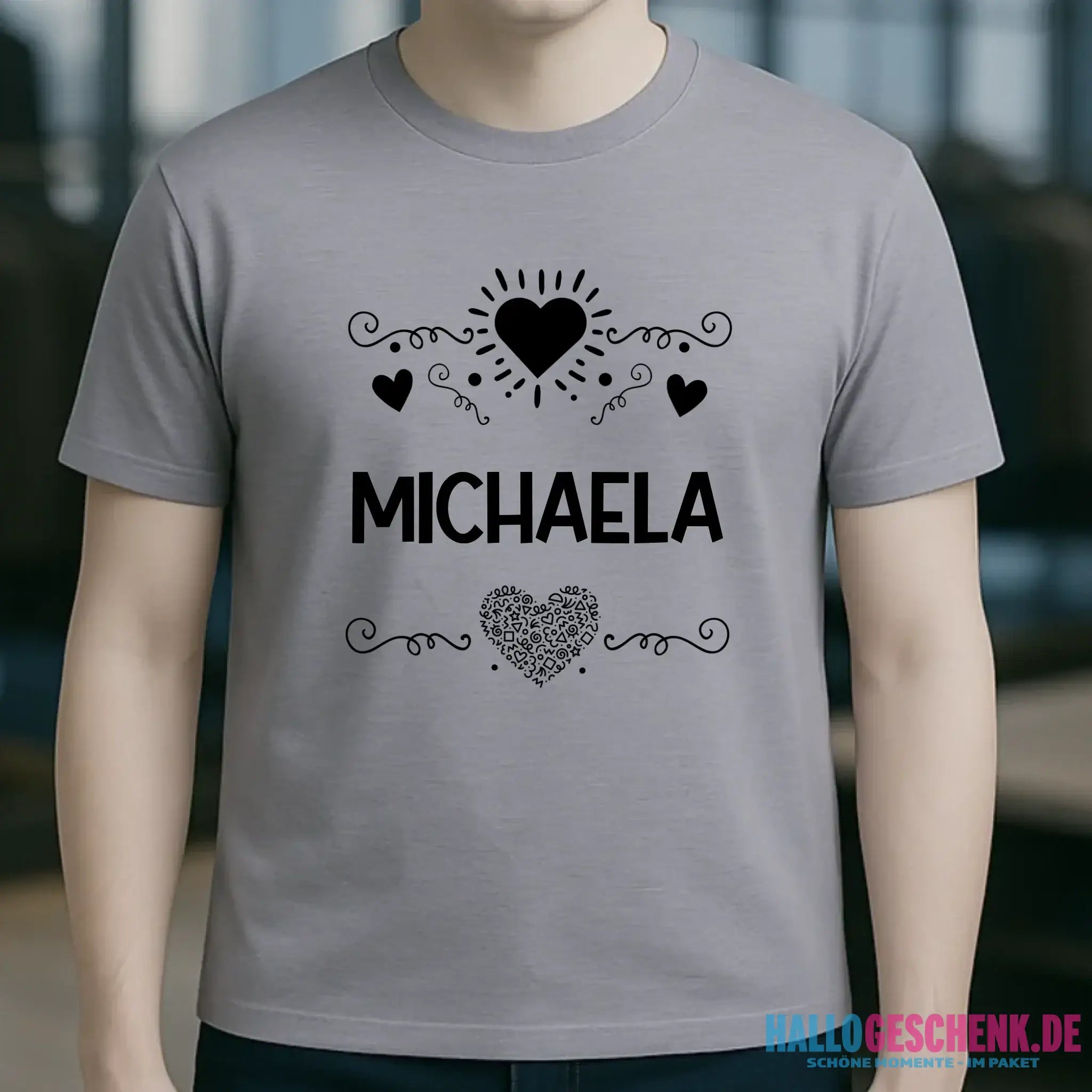 LOVE DESIGN 2 personaliserbar - Unisex Premium T-Shirt XS-5XL aus Bio-Baumwolle für Damen & Herren