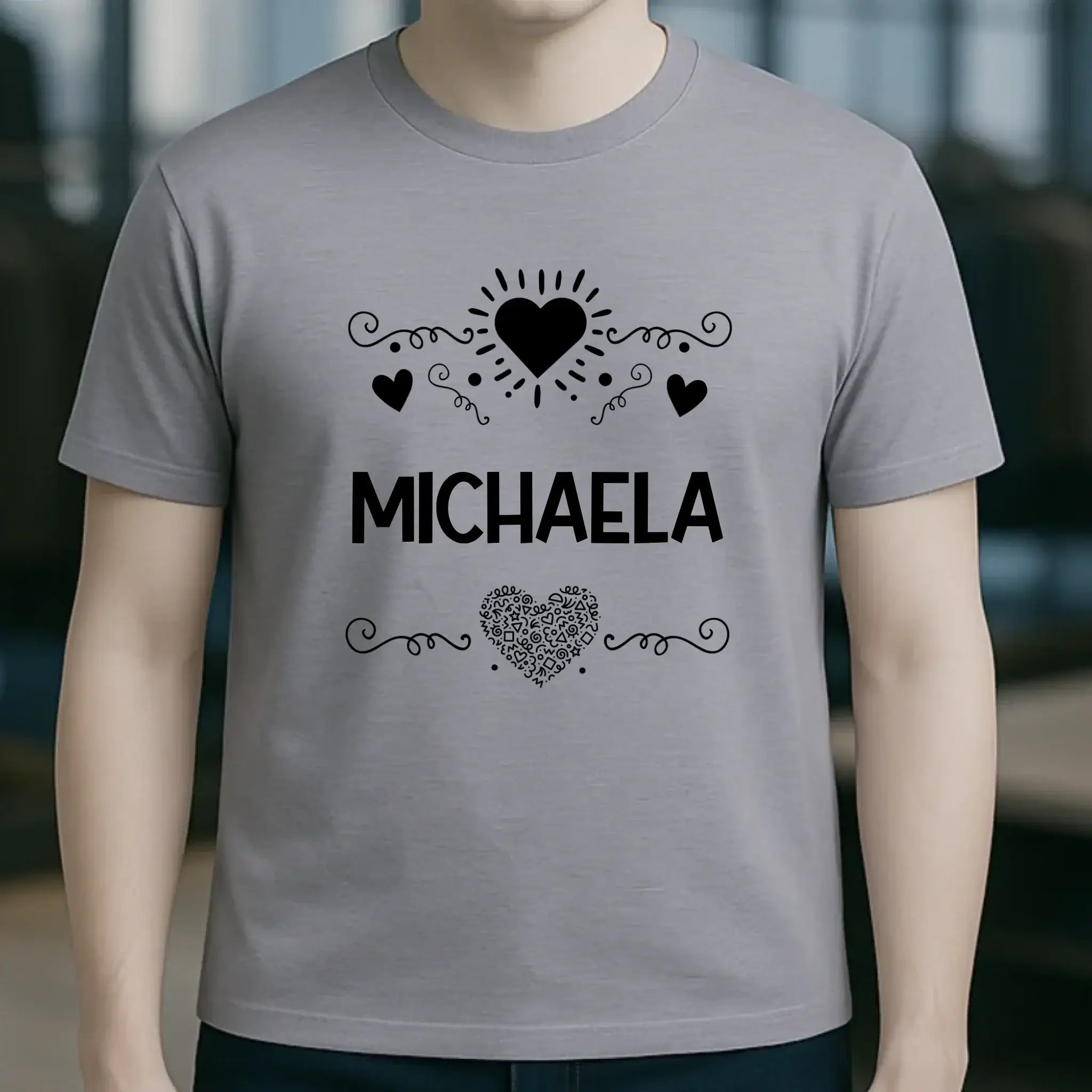 LOVE DESIGN 2 personaliserbar - Unisex Premium T-Shirt XS-5XL aus Bio-Baumwolle für Damen & Herren