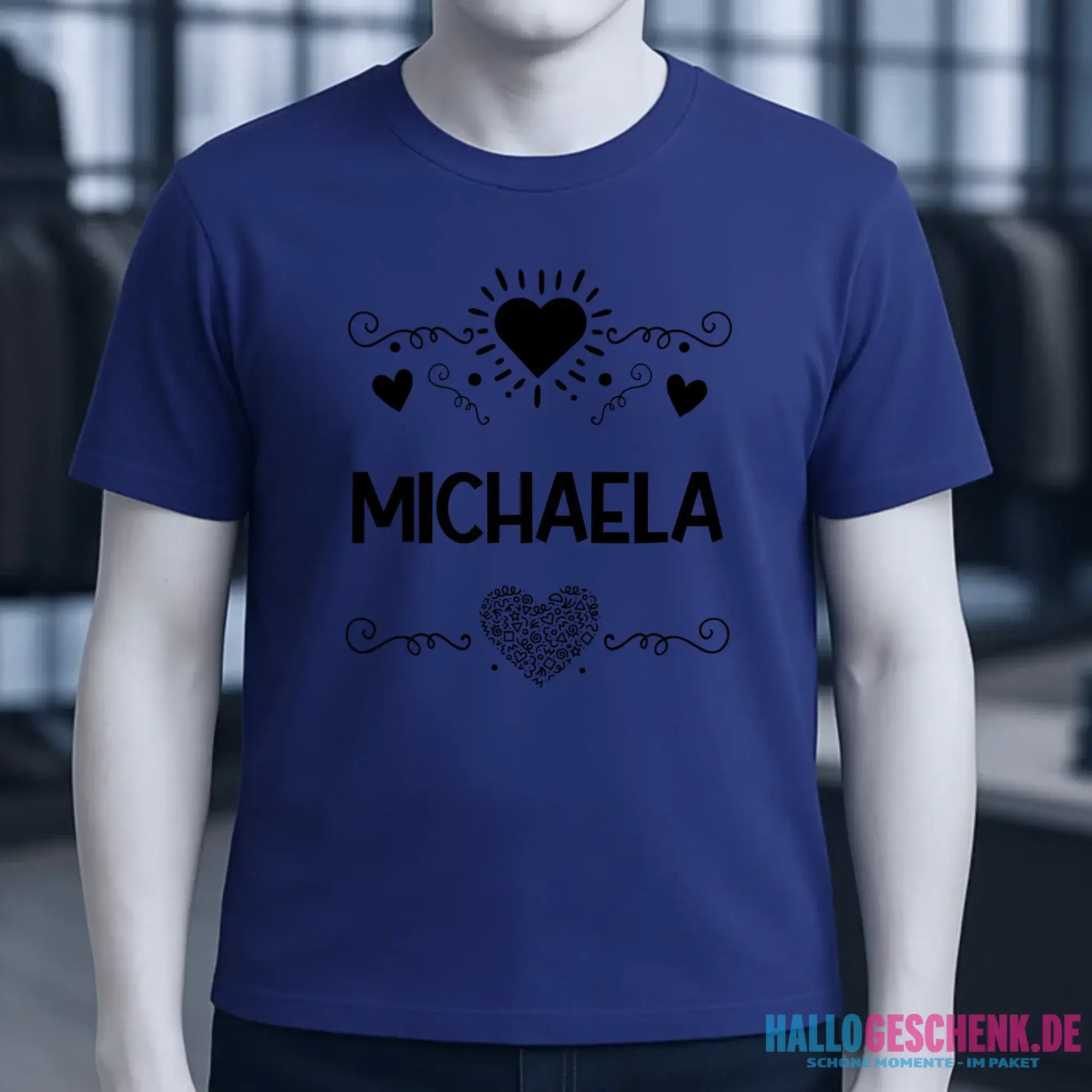 LOVE DESIGN 2 personaliserbar - Unisex Premium T-Shirt XS-5XL aus Bio-Baumwolle für Damen & Herren