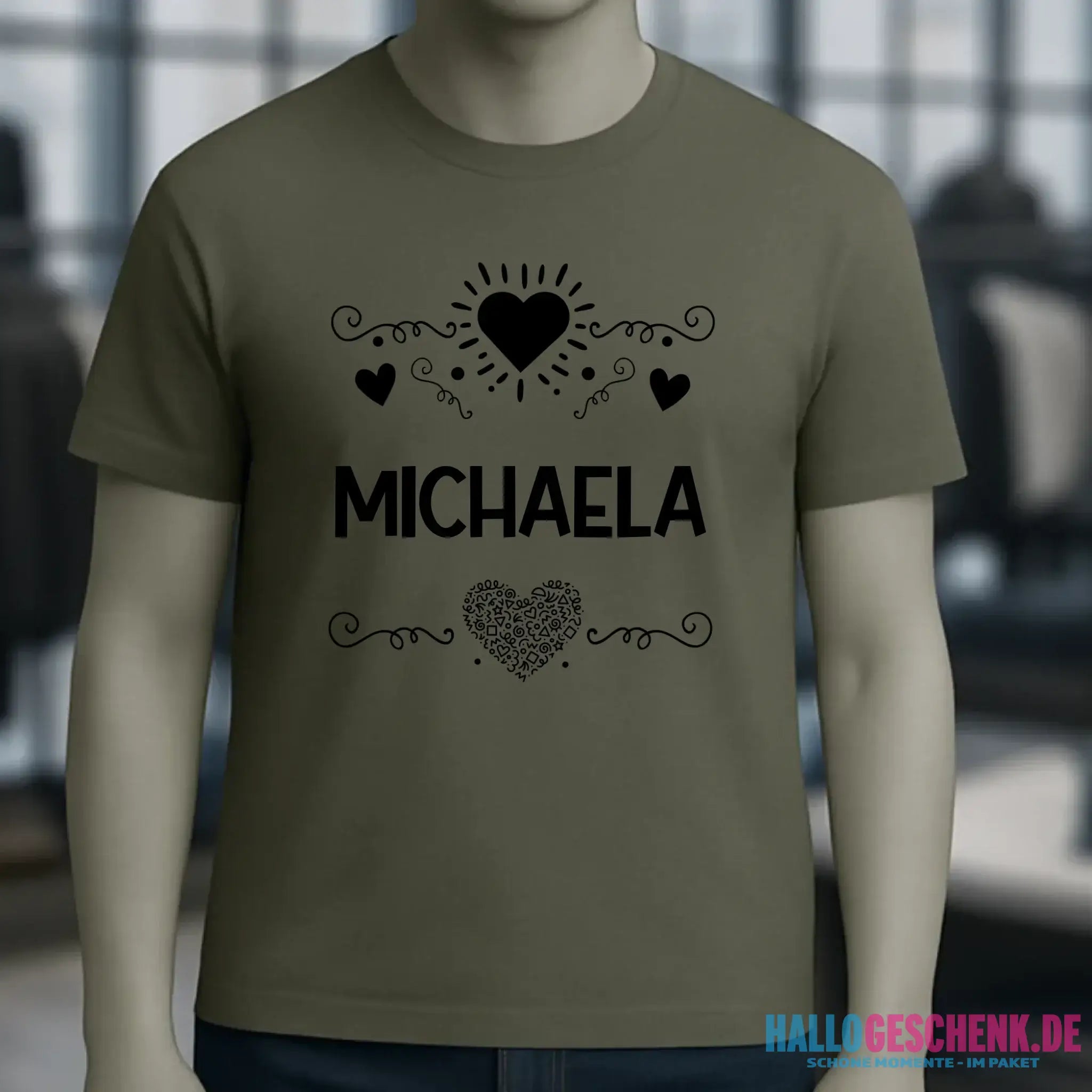 LOVE DESIGN 2 personaliserbar - Unisex Premium T-Shirt XS-5XL aus Bio-Baumwolle für Damen & Herren