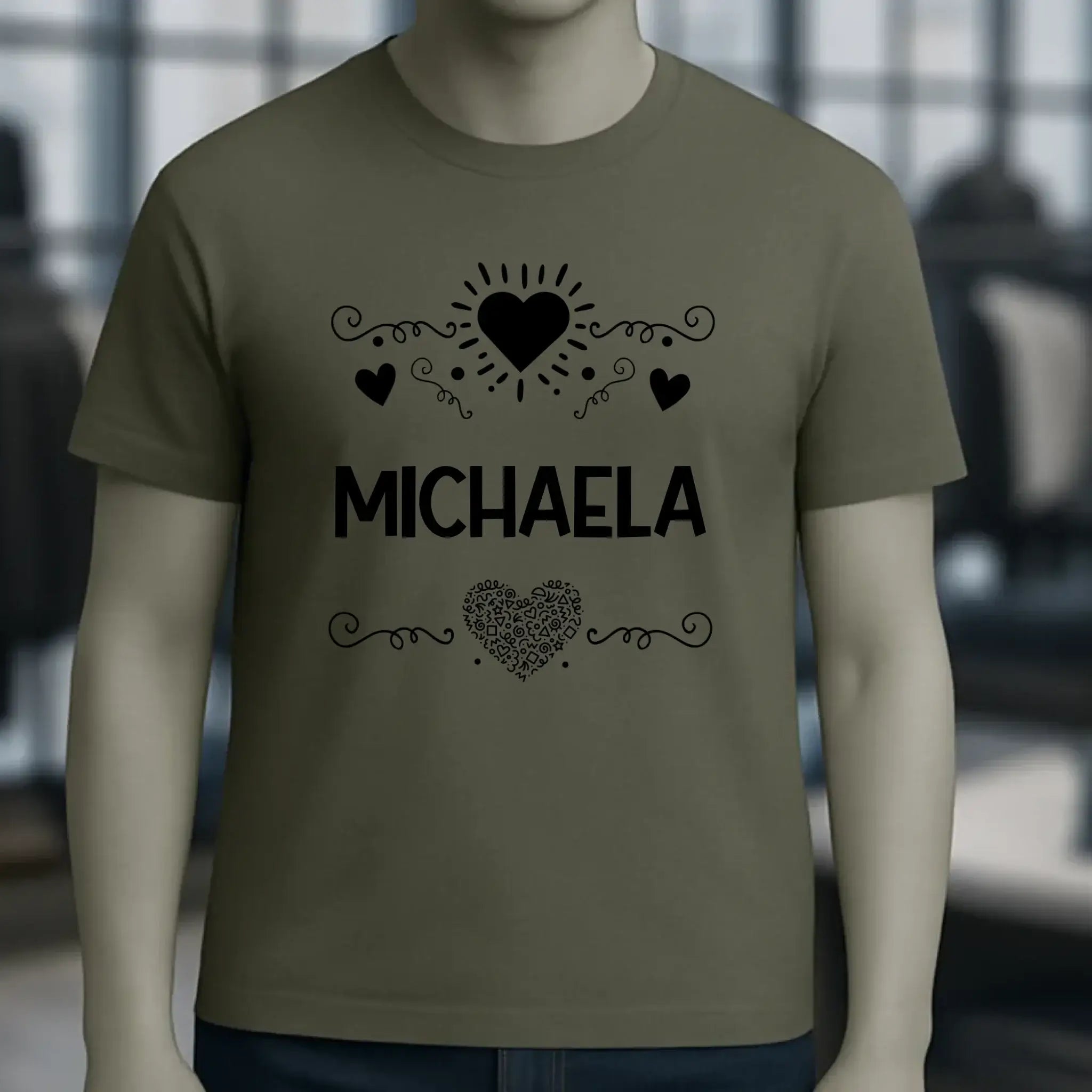 LOVE DESIGN 2 personaliserbar - Unisex Premium T-Shirt XS-5XL aus Bio-Baumwolle für Damen & Herren